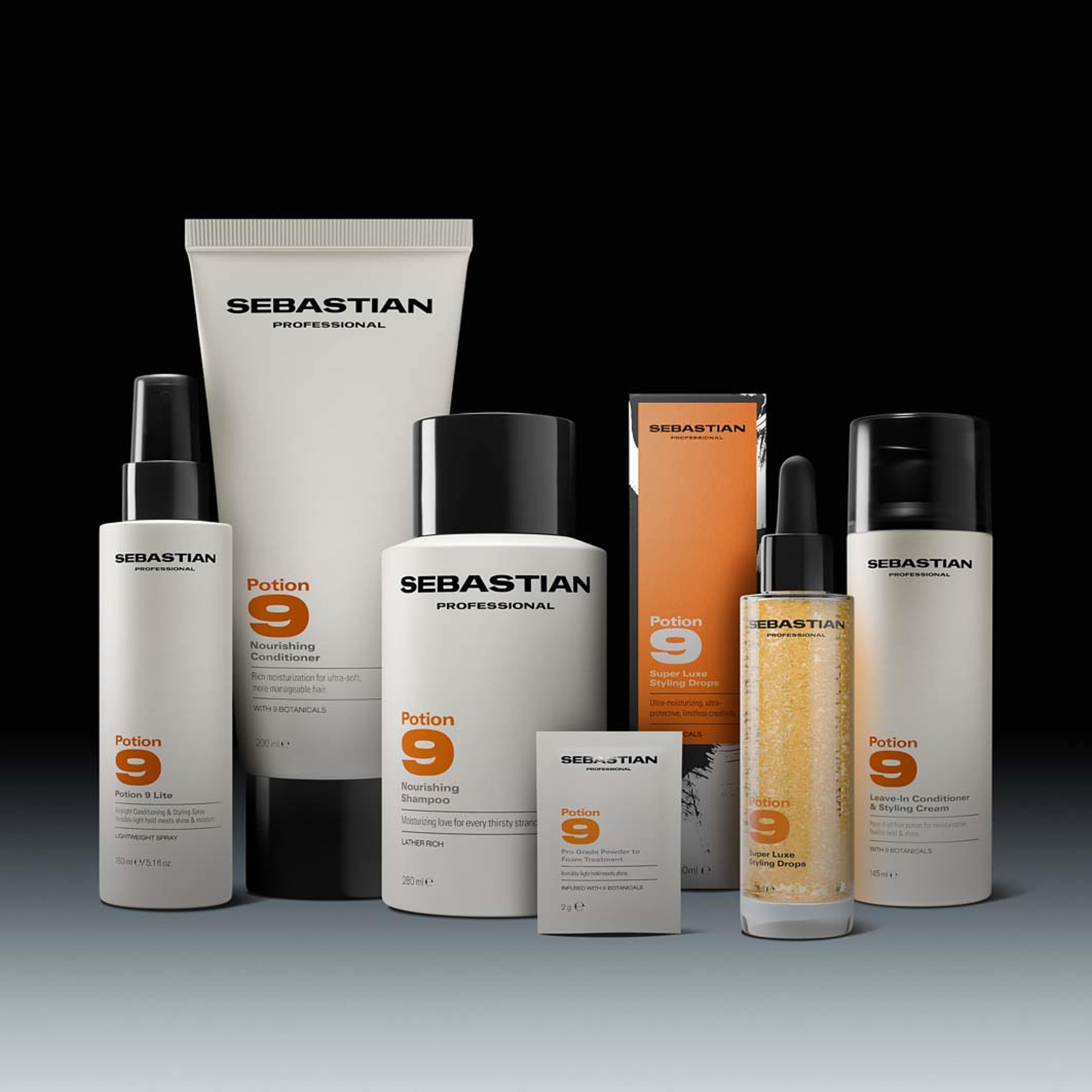 Potion 9 Nourishing Shampoo, från Sebastian Professional. Klicka för att öppna bilden i stort format