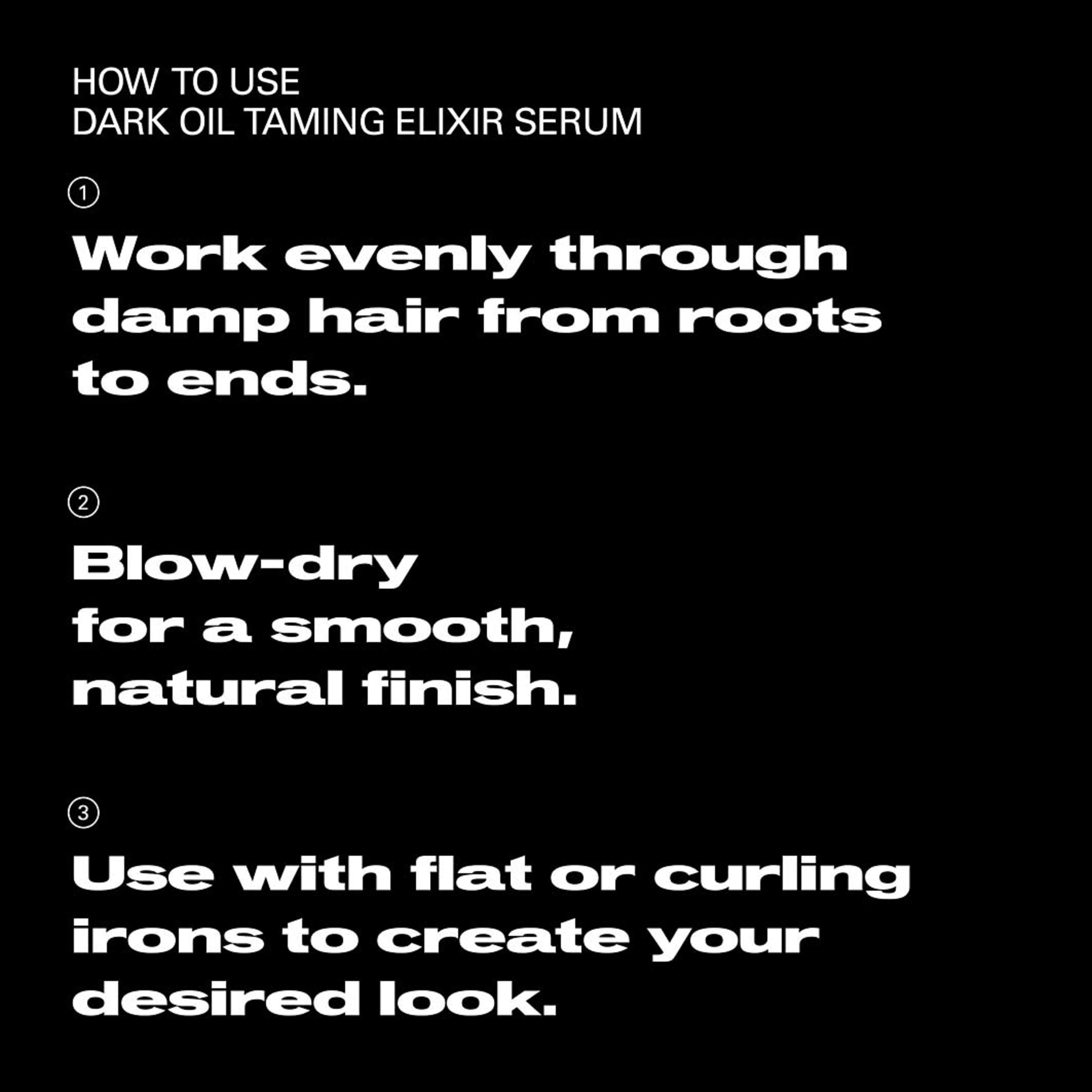 DarkOil Taming Elixir Serum, från Sebastian Professional. Klicka för att öppna bilden i stort format