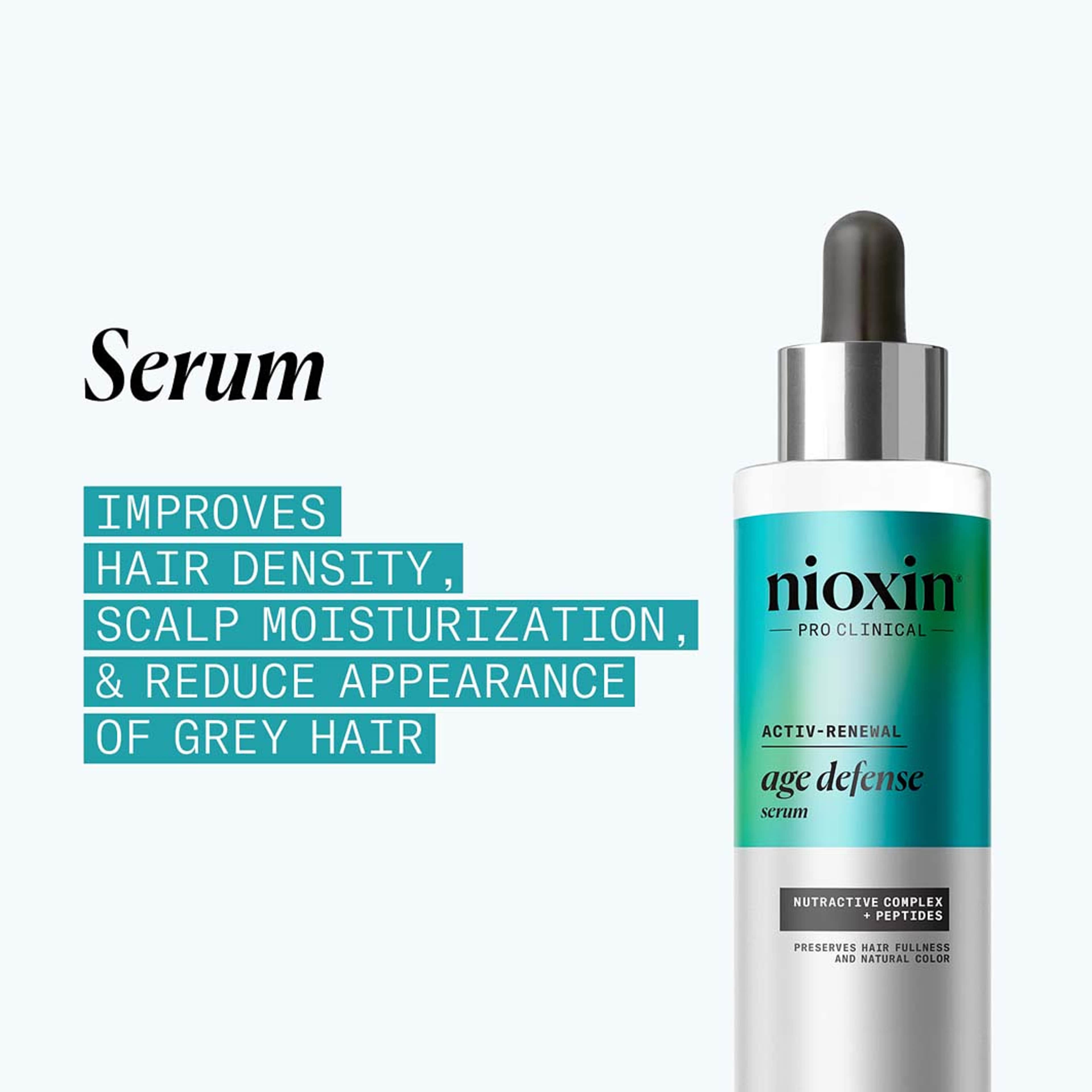 Age Defense Serum, från Nioxin. Klicka för att öppna bilden i stort format