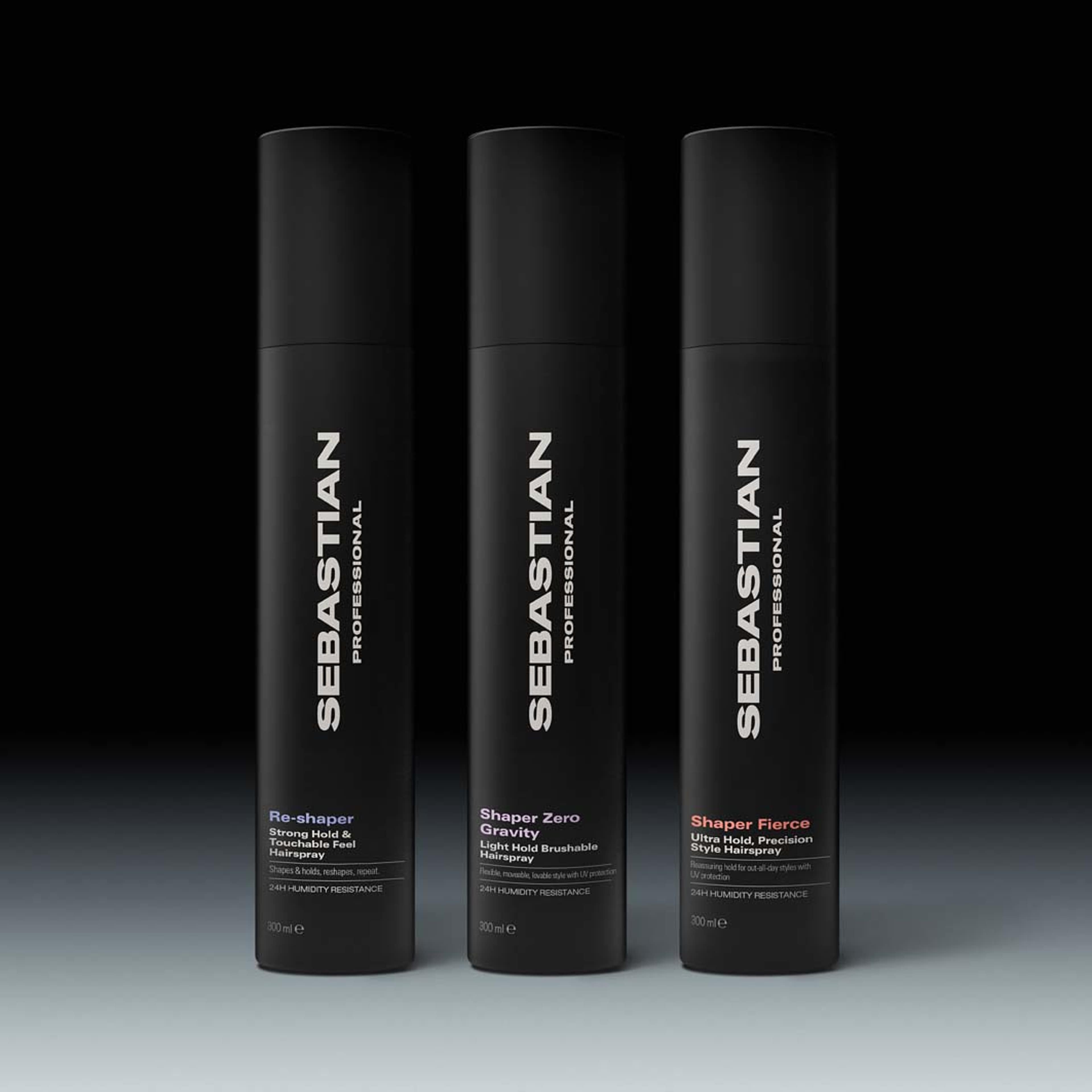 Shaper Zero Gravity Light Hold Hairspray, från Sebastian Professional. Klicka för att öppna bilden i stort format