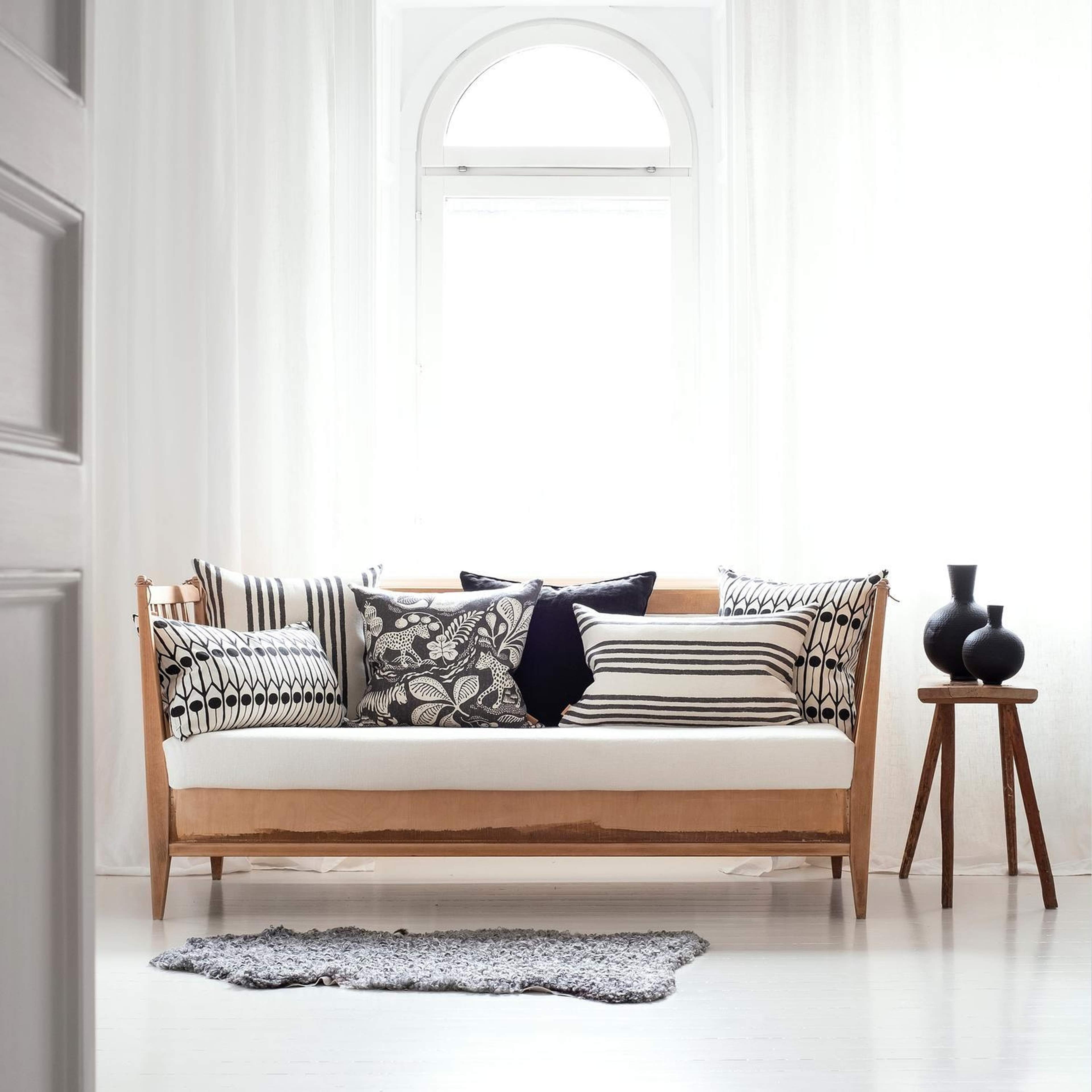 Kuddfodral Linne 50x50cm - Field - Ebony/svart