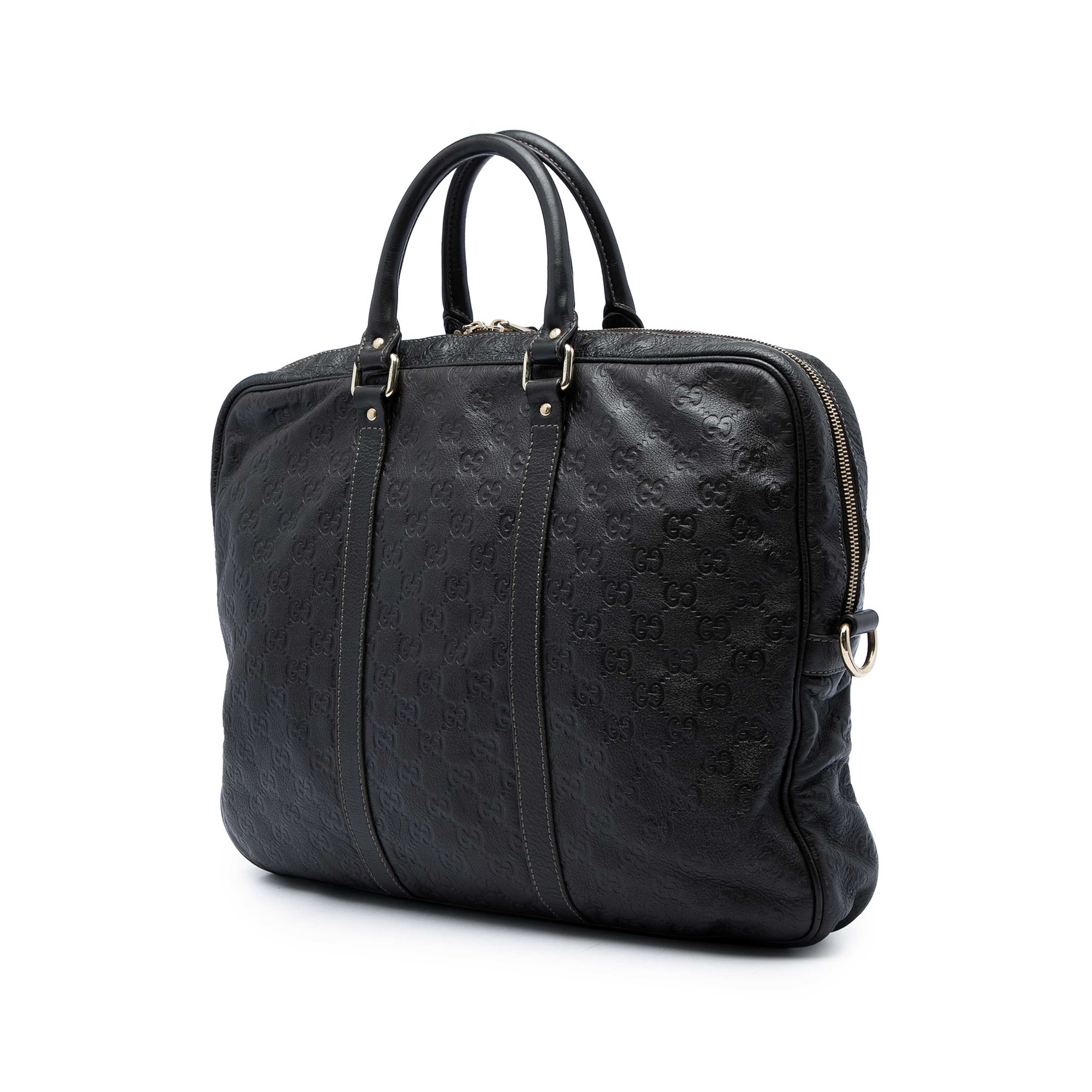 Gucci Guccissima Business Bag, från Luxclusif, i färgen brun. Klicka för att öppna bilden i stort format