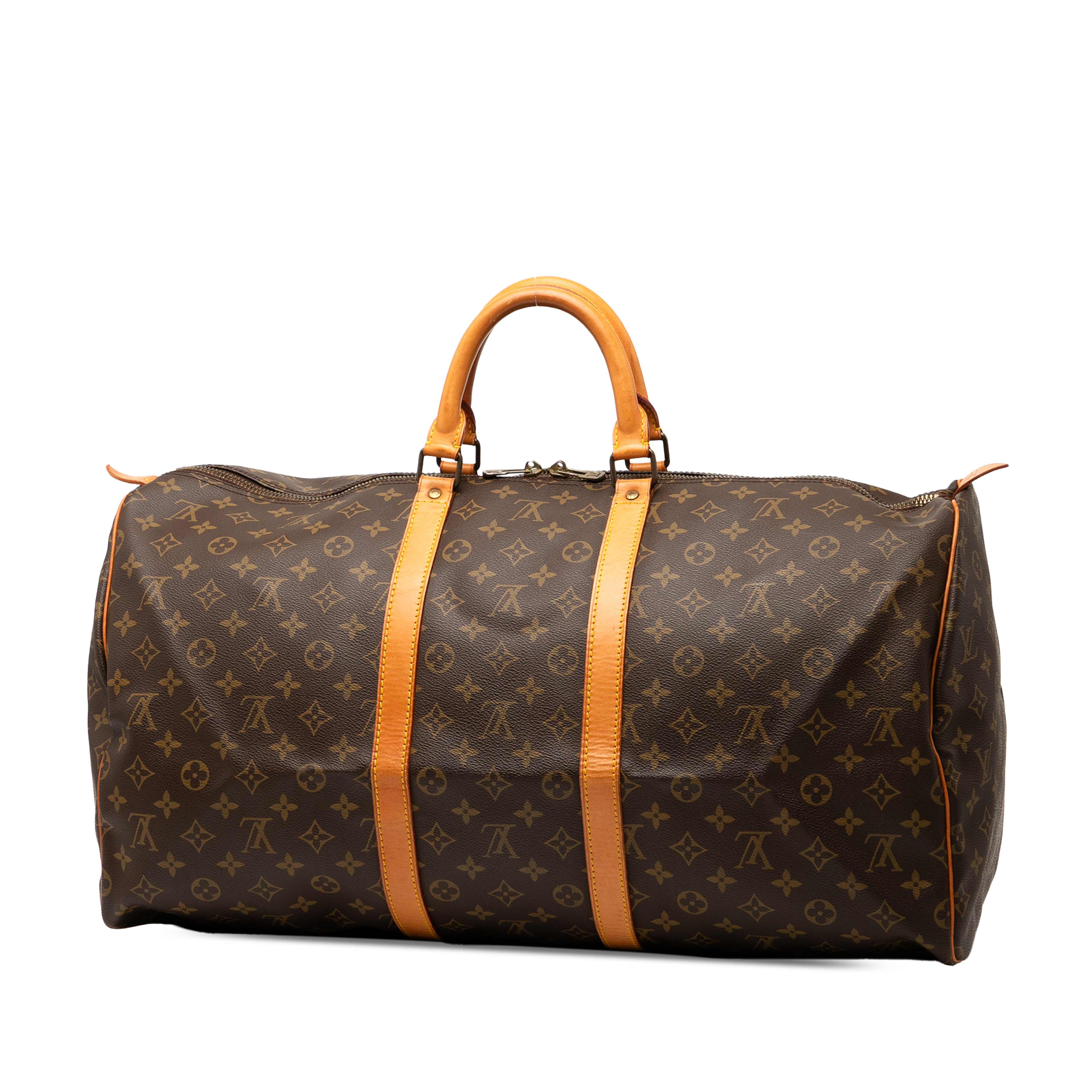 Louis Vuitton Monogram Keepall 55, från Luxclusif, i färgen brown. Klicka för att öppna bilden i stort format