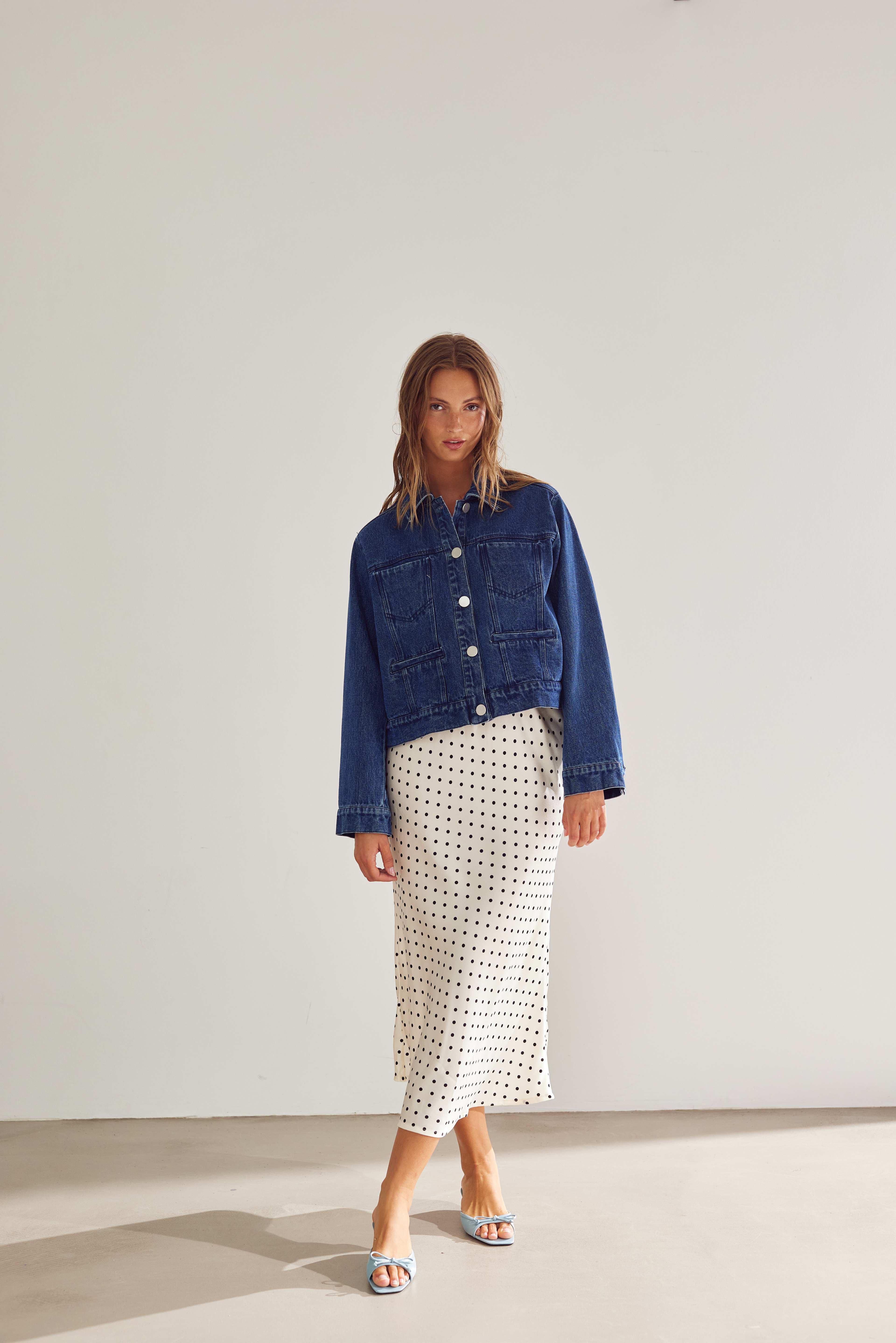 Kenya Skirt - Carmine White Print