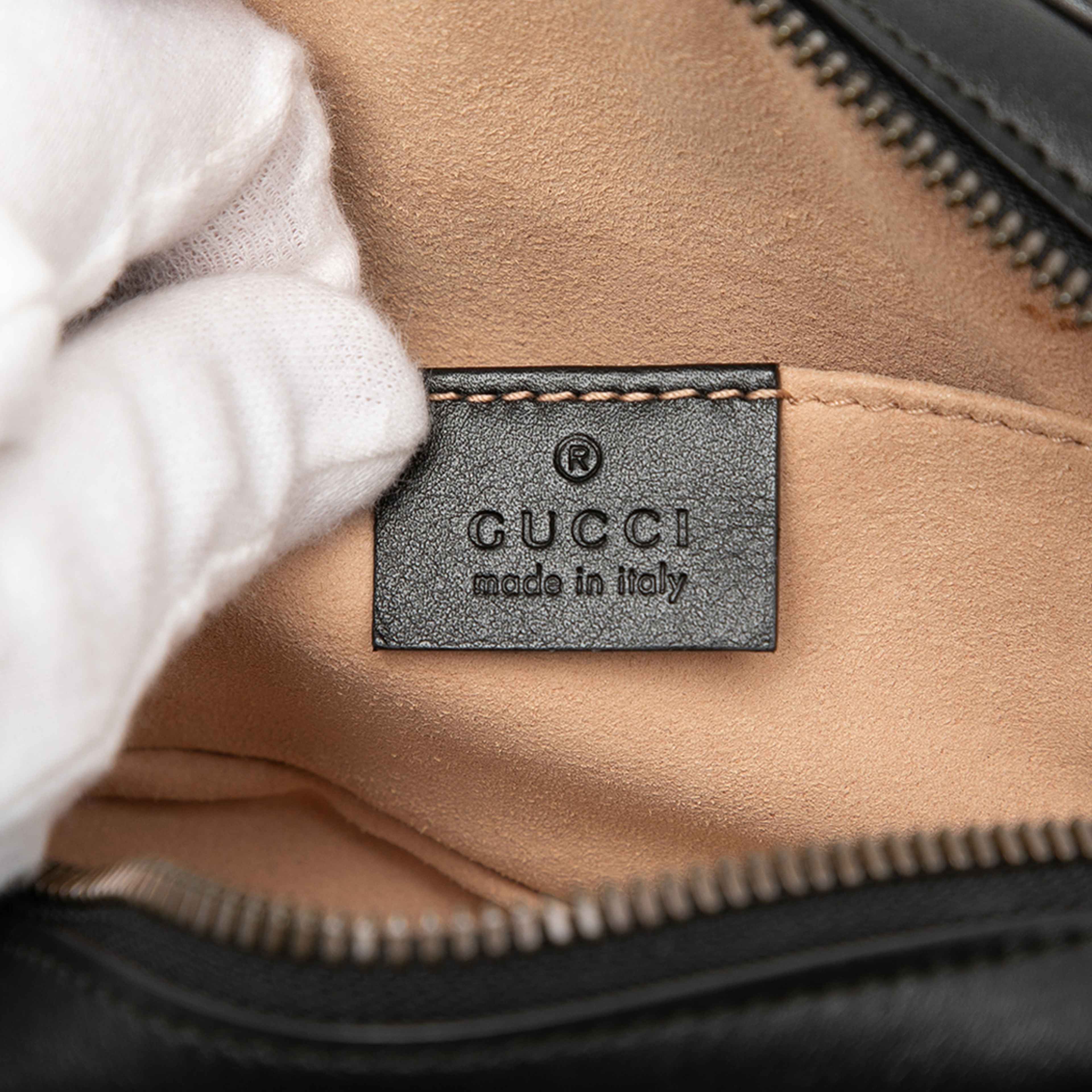 Gucci Gg Marmont Matelasse Leather Belt Bag, från Luxclusif, i färgen black. Klicka för att öppna bilden i stort format