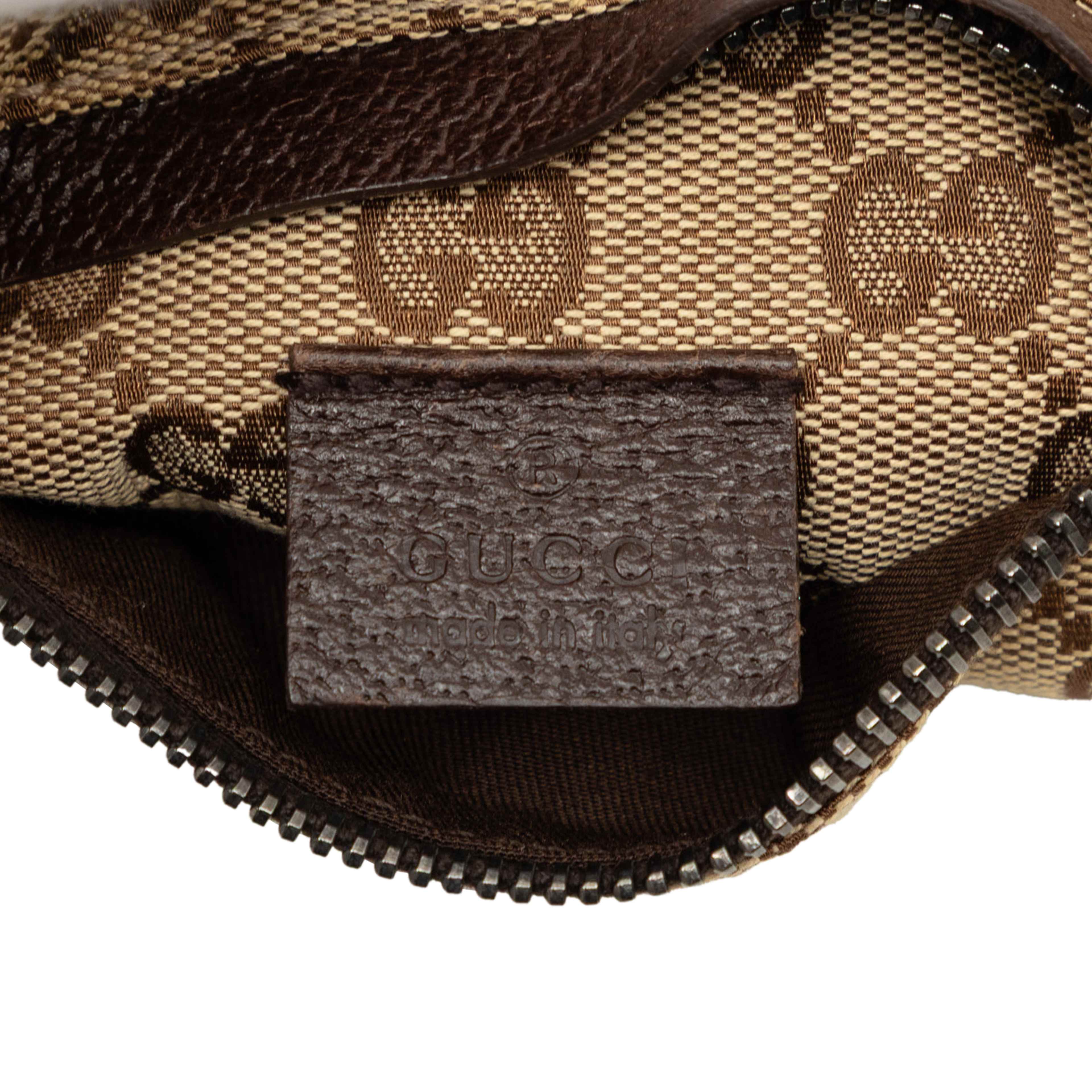 Gucci Gg Canvas Double Pocket Belt Bag, från Luxclusif, i färgen beige. Klicka för att öppna bilden i stort format