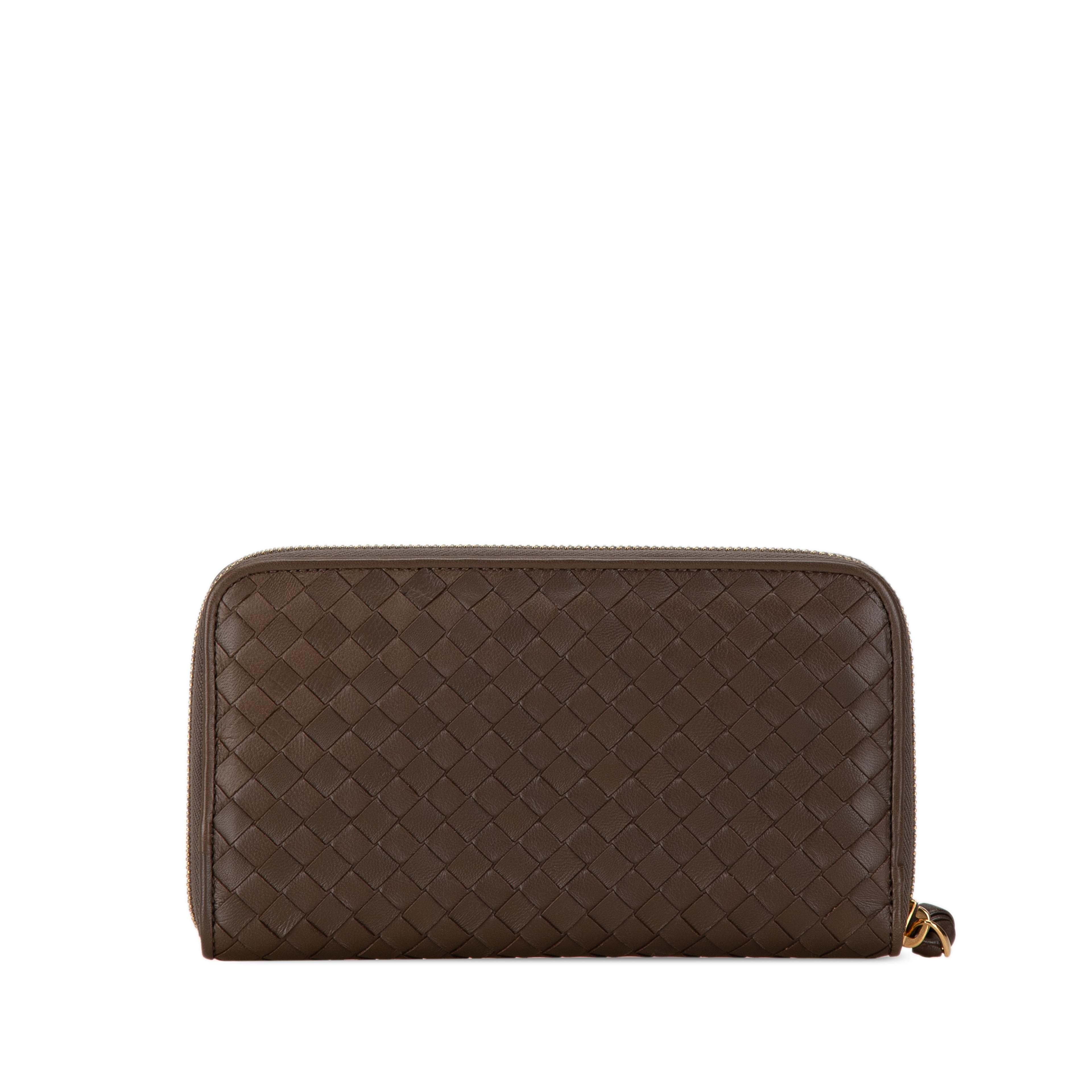 Bottega Veneta Intrecciato Zip Around Long Wallet