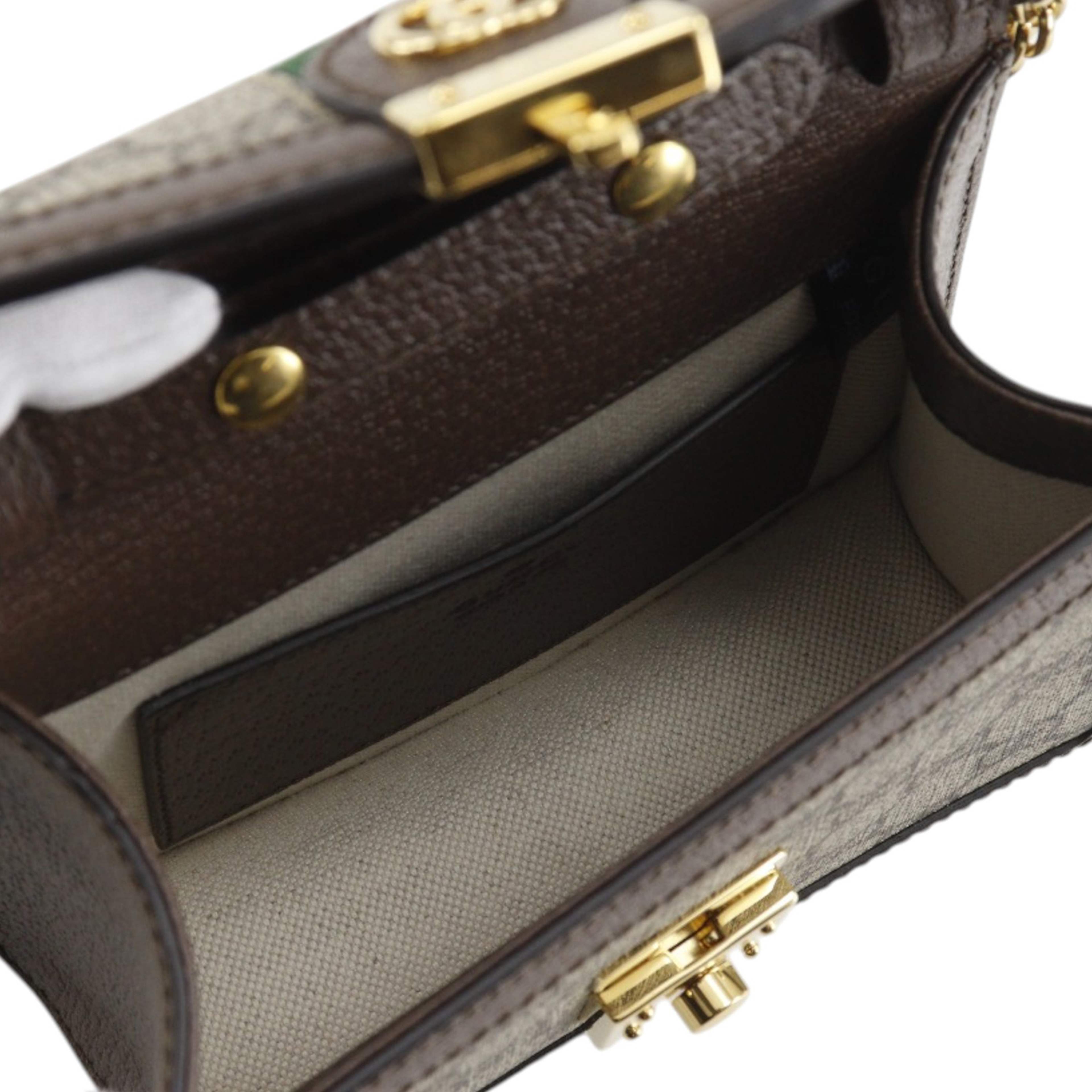 Gucci Small Gg Supreme Web Ophidia Top Handle Bag, från Luxclusif, i färgen beige. Klicka för att öppna bilden i stort format