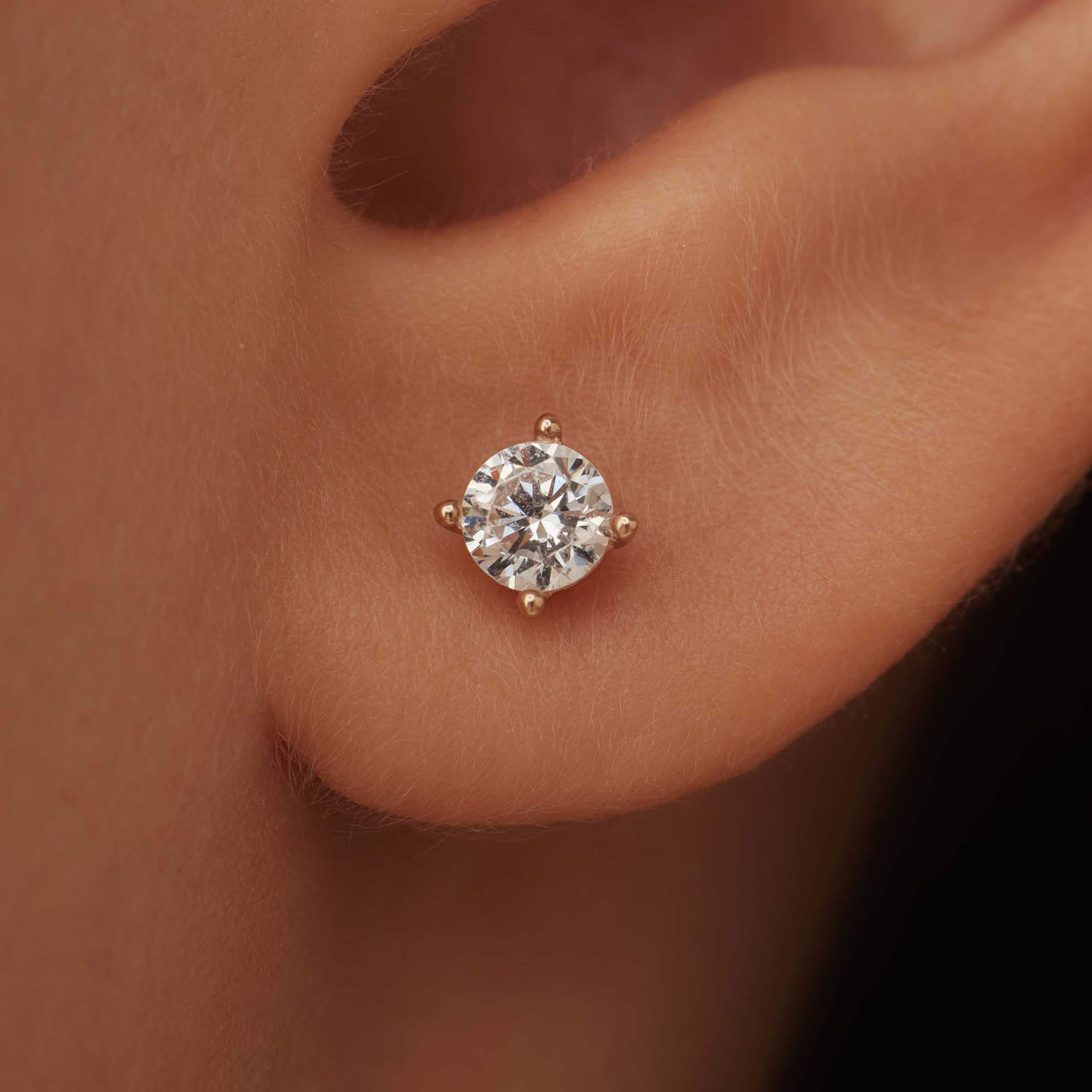 Isabel Bernard 14 Karat Rose Gold Ear Stud