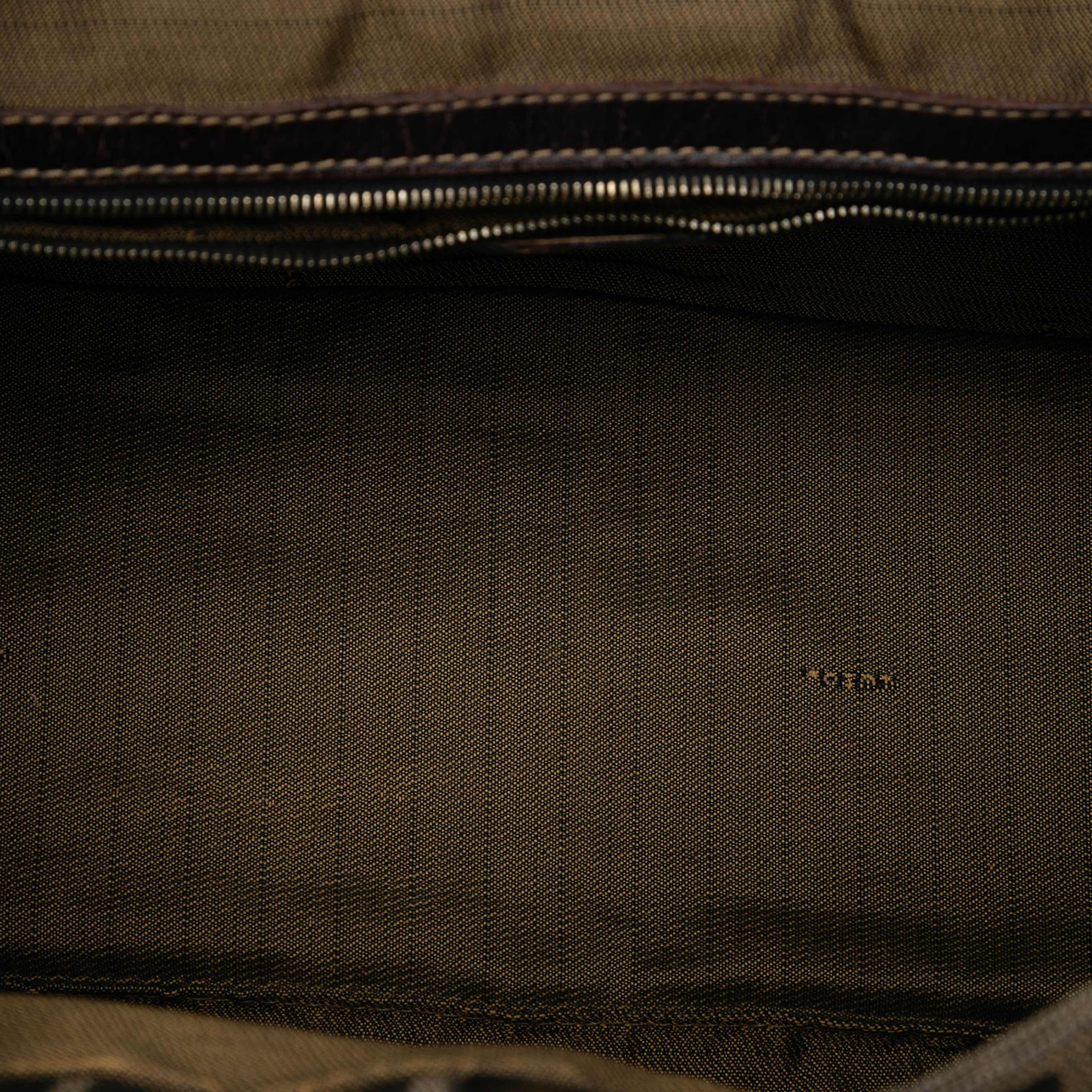 Fendi Small Zucca Canvas Twins Tote, från Luxclusif, i färgen brown. Klicka för att öppna bilden i stort format