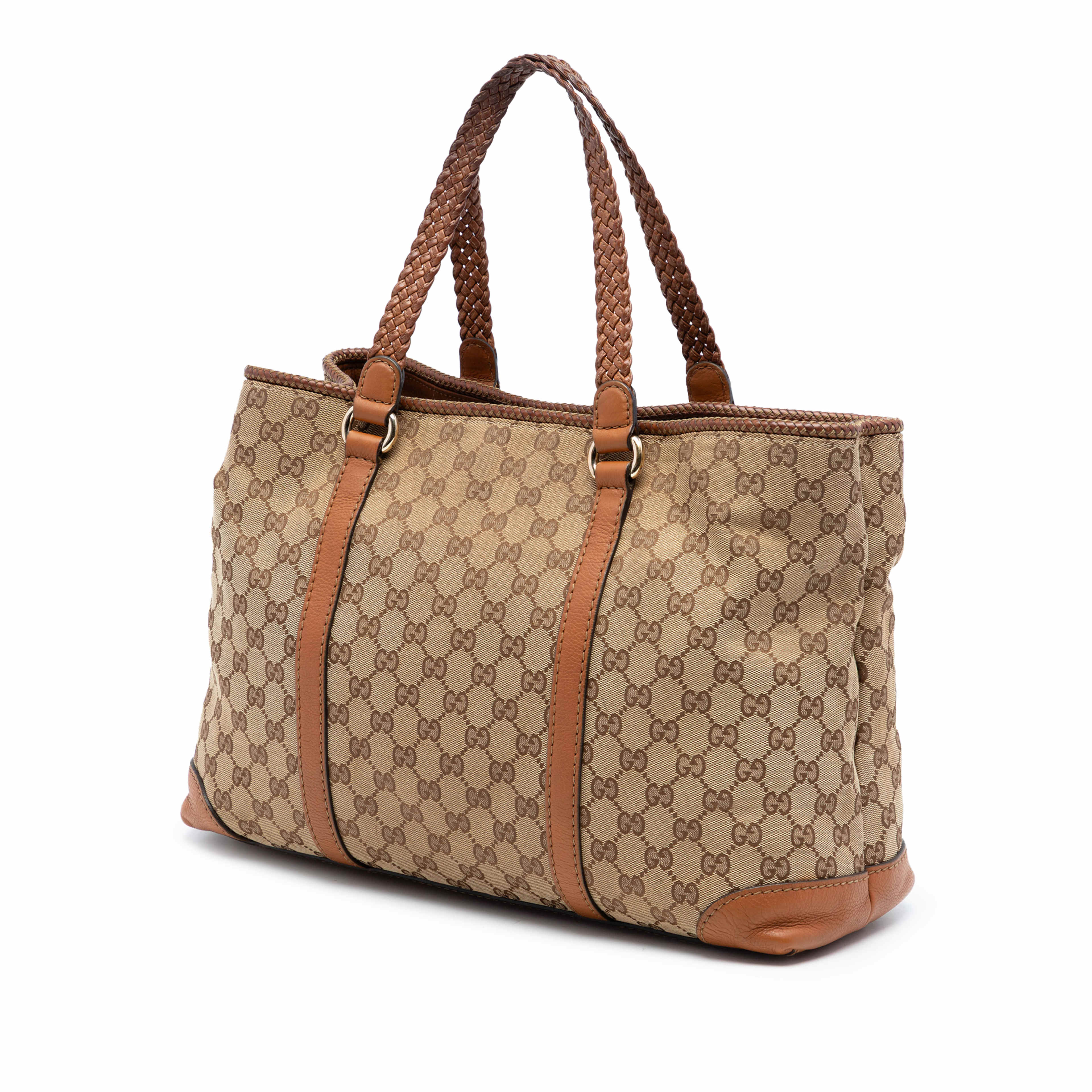Gucci Gg Canvas Marrakech Tote, från Luxclusif, i färgen beige. Klicka för att öppna bilden i stort format