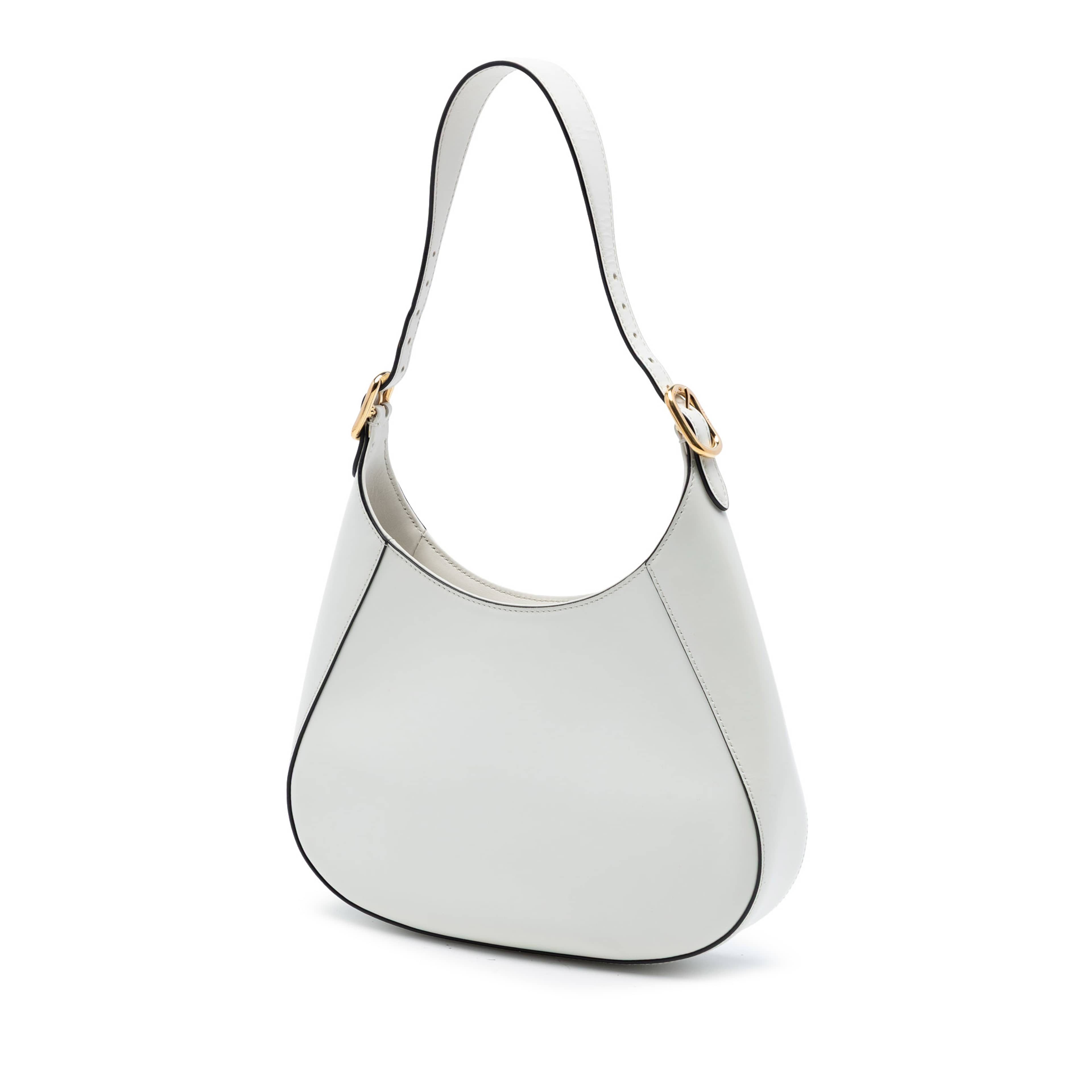 Prada Medium Calfskin Cleo Shoulder Bag, från Luxclusif, i färgen vit. Klicka för att öppna bilden i stort format