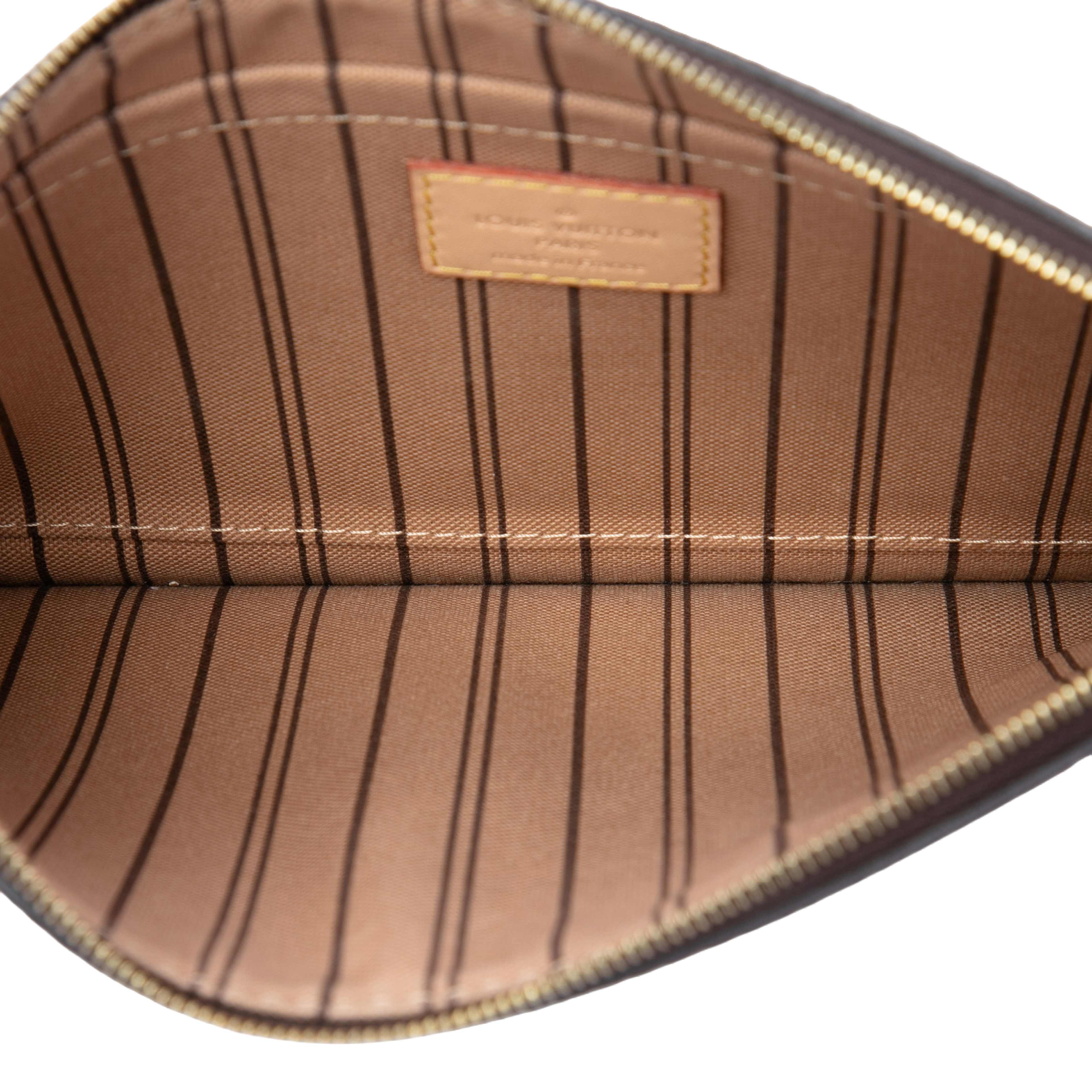 Louis Vuitton Monogram Neverfull Pouch Mm, från Luxclusif, i färgen brun. Klicka för att öppna bilden i stort format