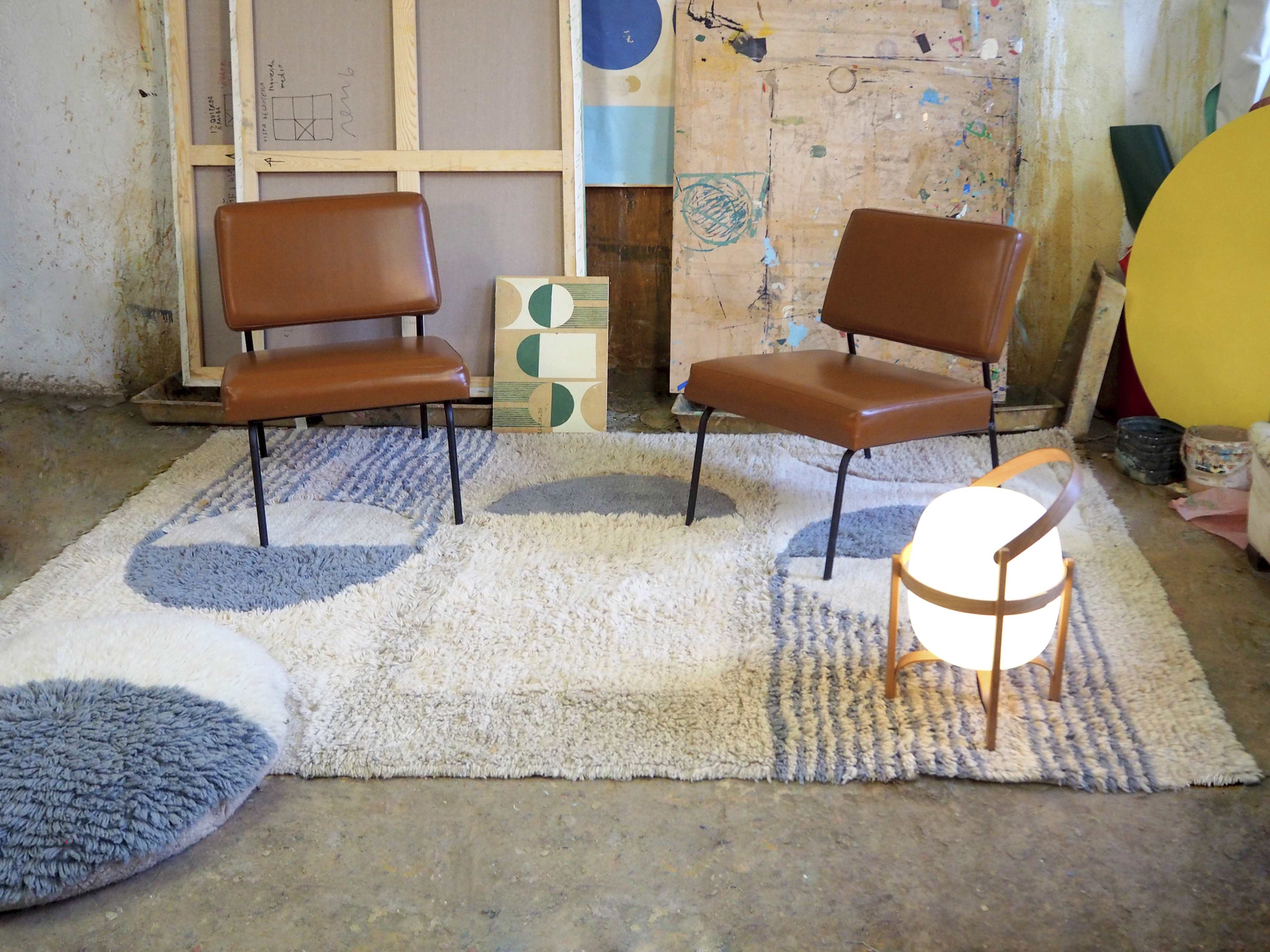 Tvättbar Ullmatta Woolable Sun Rays L