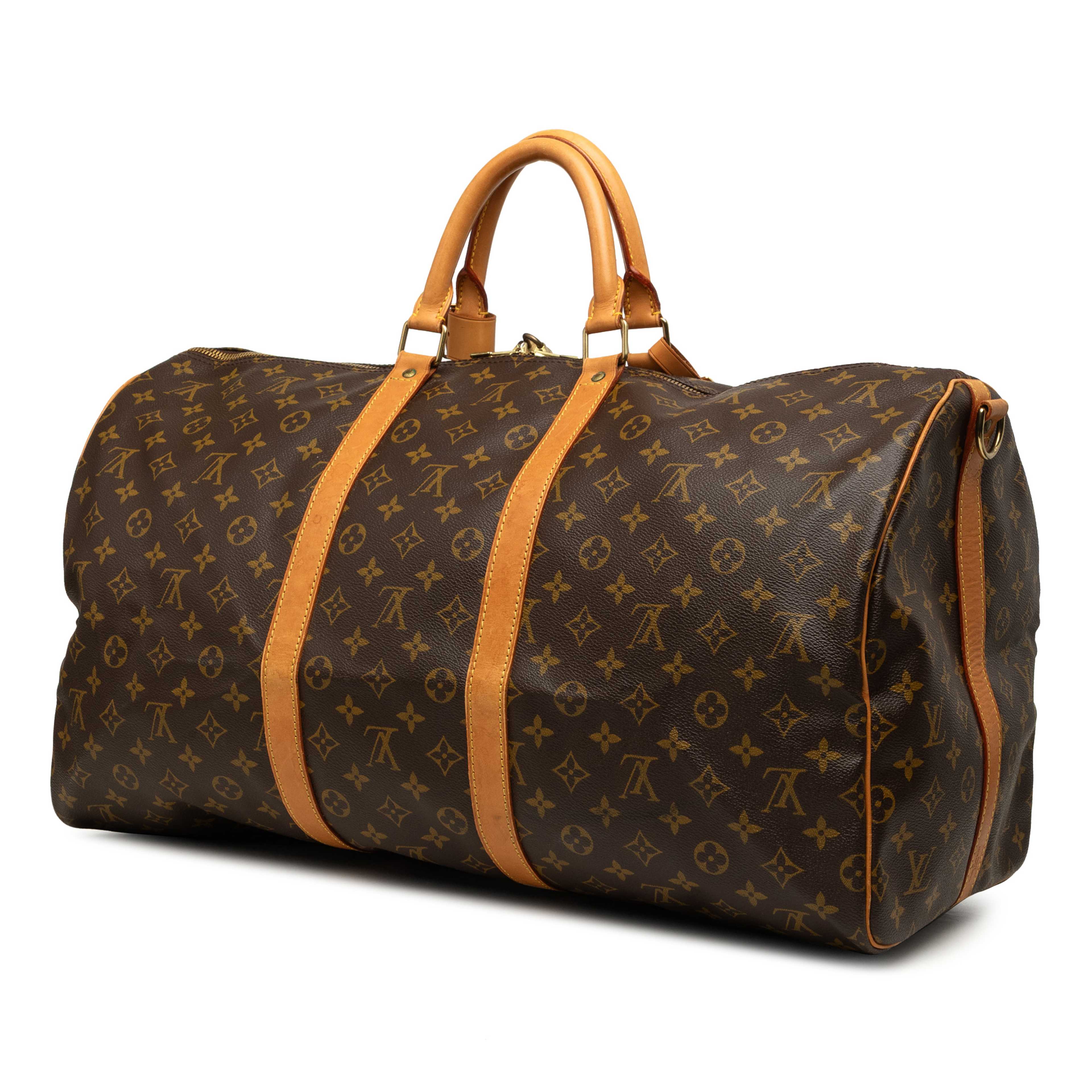Louis Vuitton Monogram Keepall Bandouliere 55, från Luxclusif, i färgen brun. Klicka för att öppna bilden i stort format
