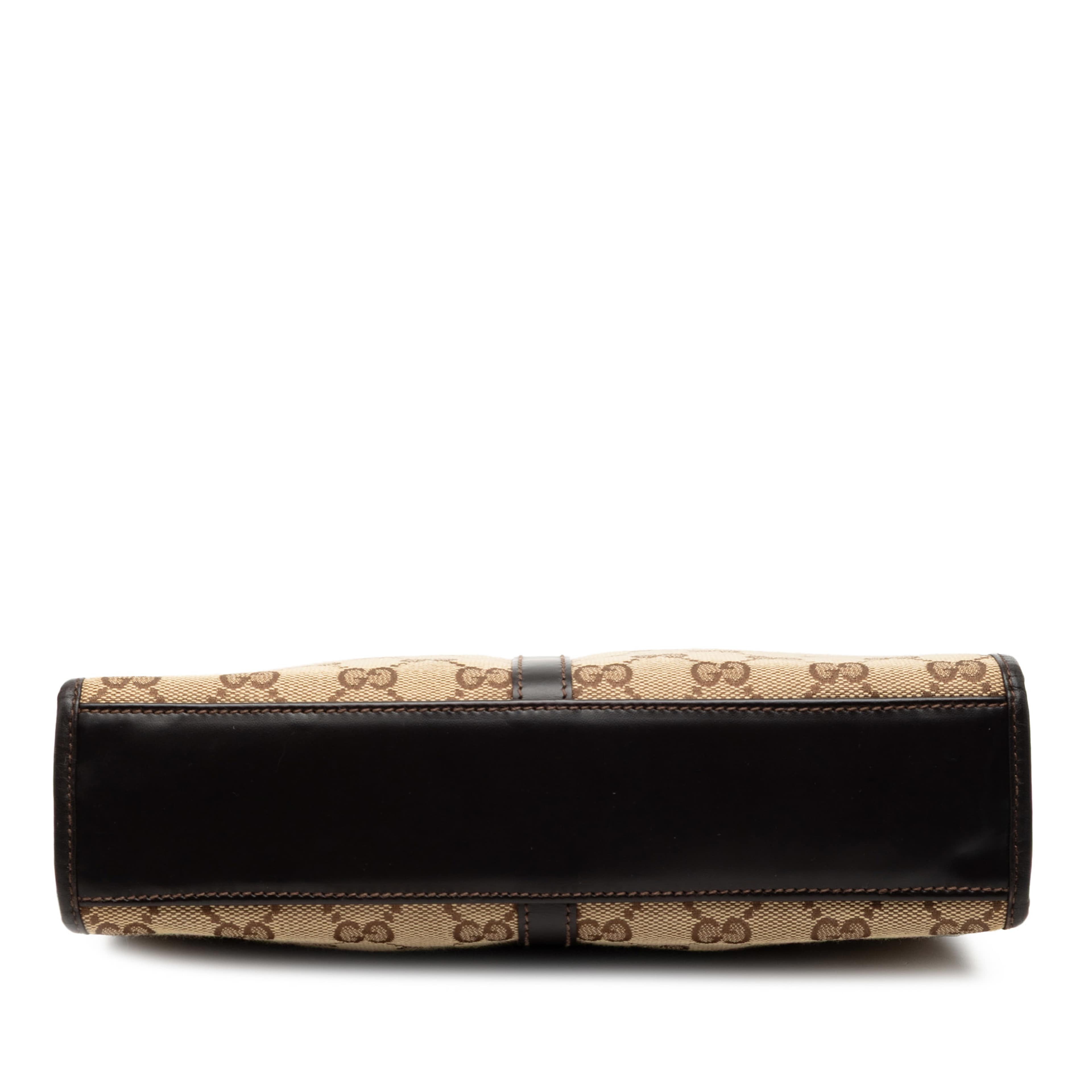 Gucci Gg Canvas Jackie Handbag, från Luxclusif, i färgen beige. Klicka för att öppna bilden i stort format