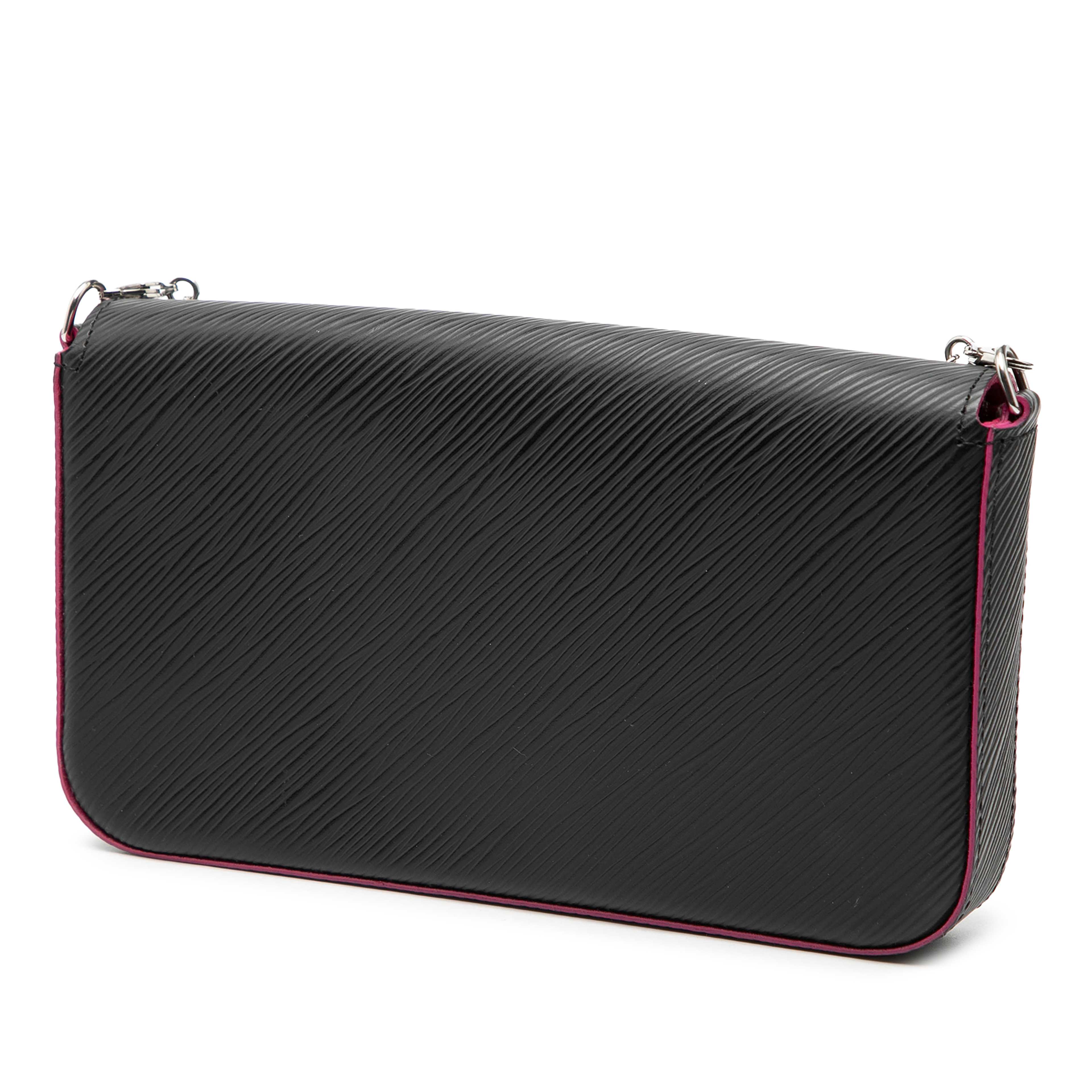 Louis Vuitton Epi Pochette Felicie, från Luxclusif, i färgen svart. Klicka för att öppna bilden i stort format