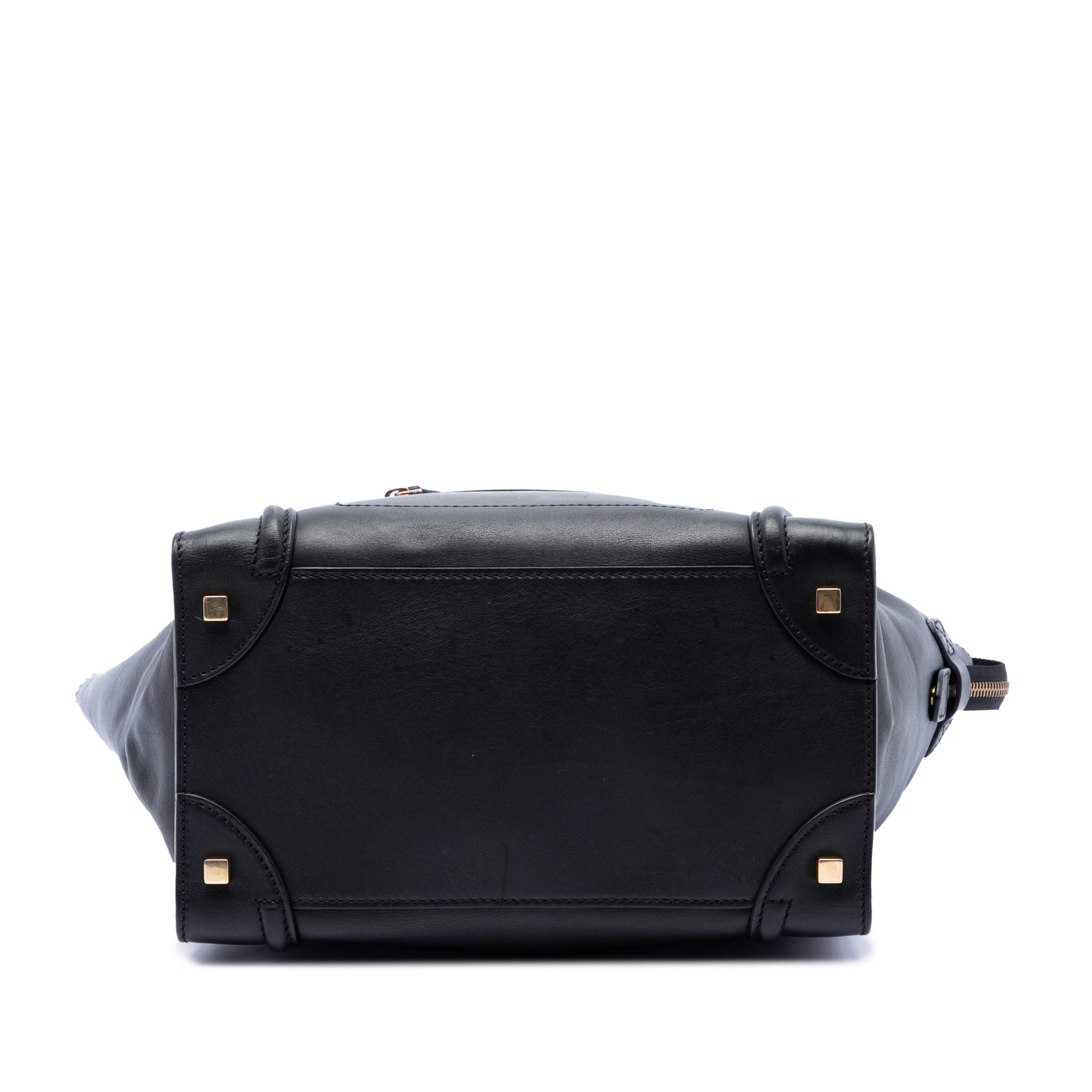 Celine Mini Leather Luggage Tote, från Luxclusif, i färgen svart. Klicka för att öppna bilden i stort format