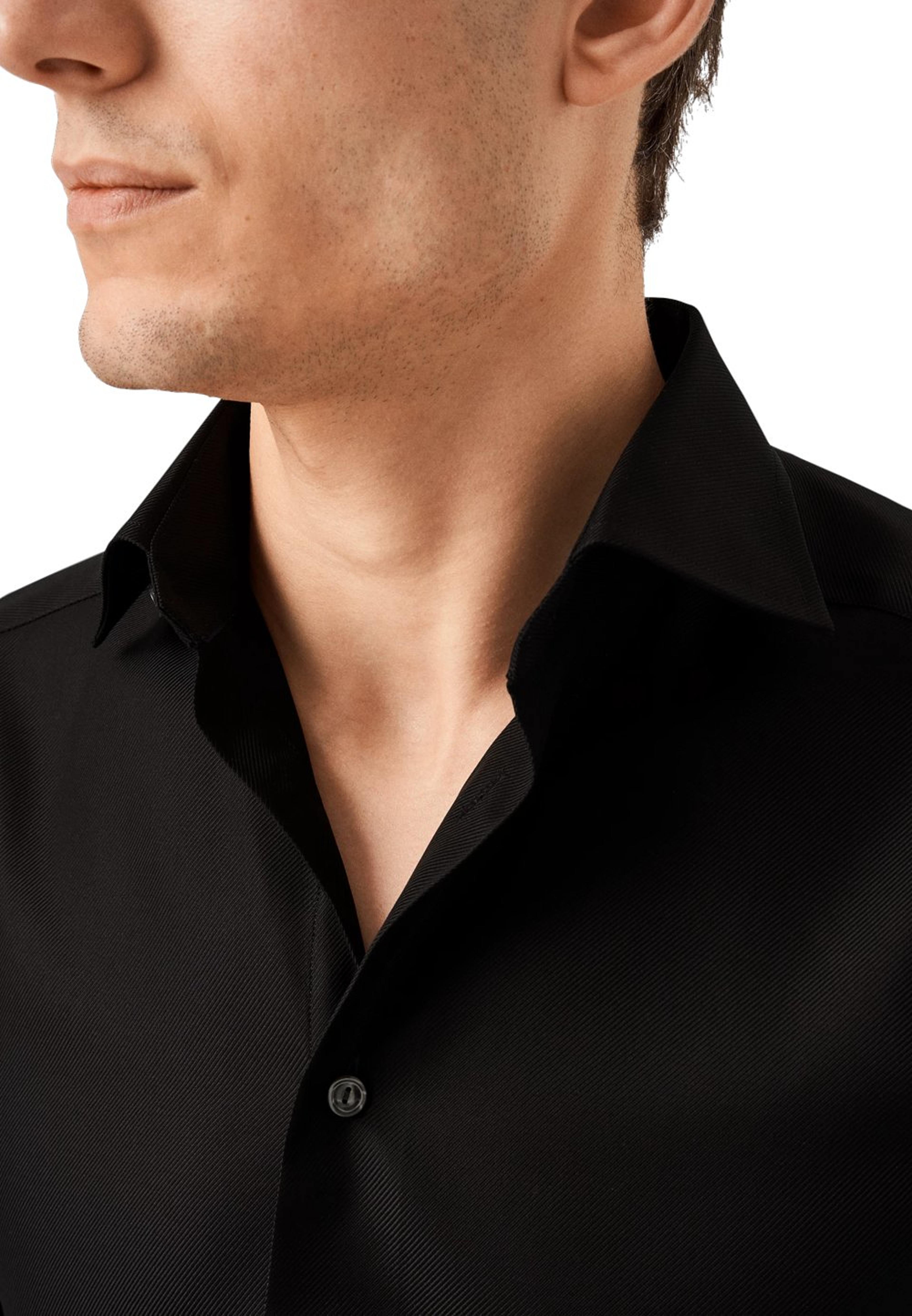 Skjorta I Texturerad Twill Slim Fit