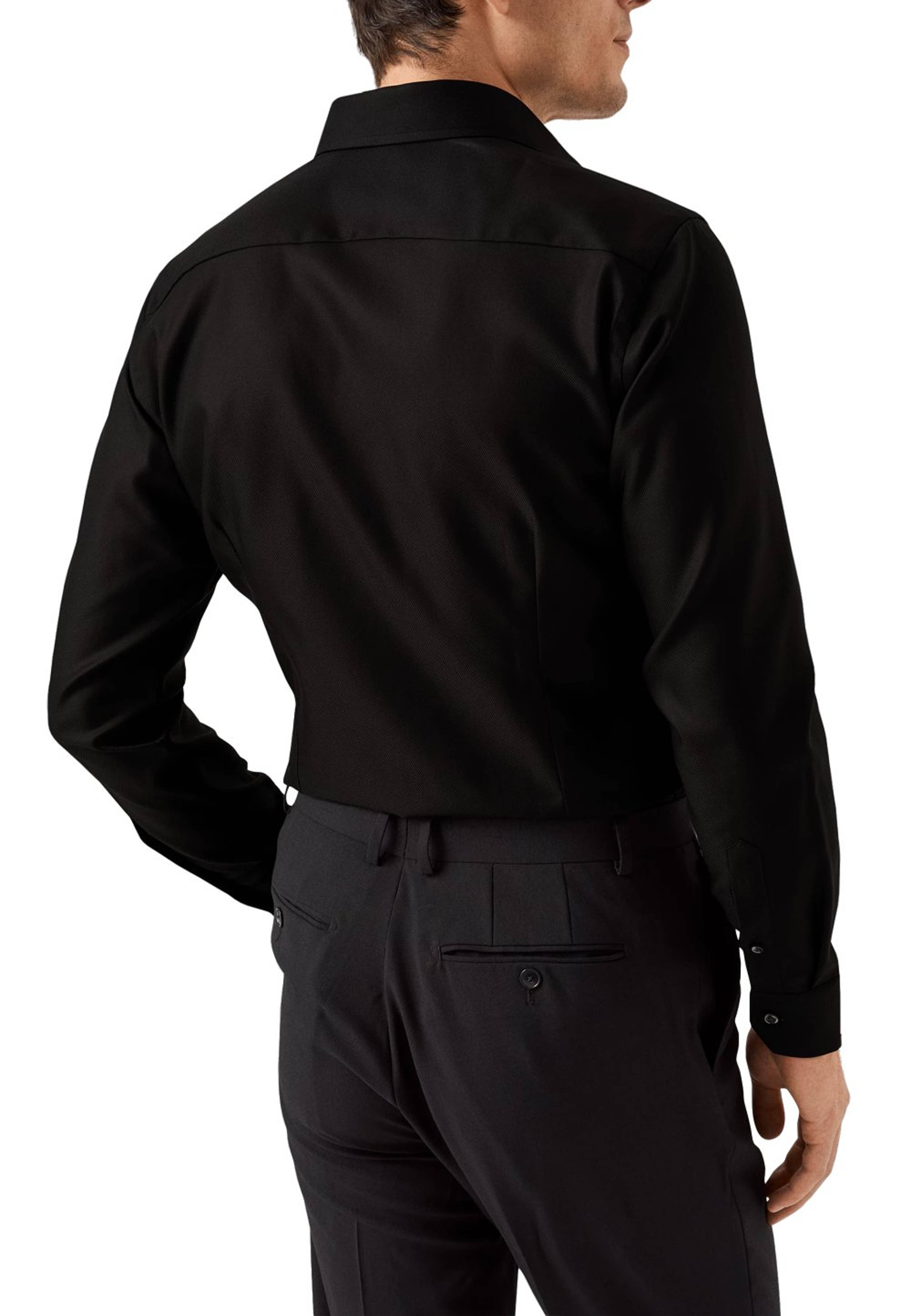 Skjorta I Texturerad Twill Slim Fit