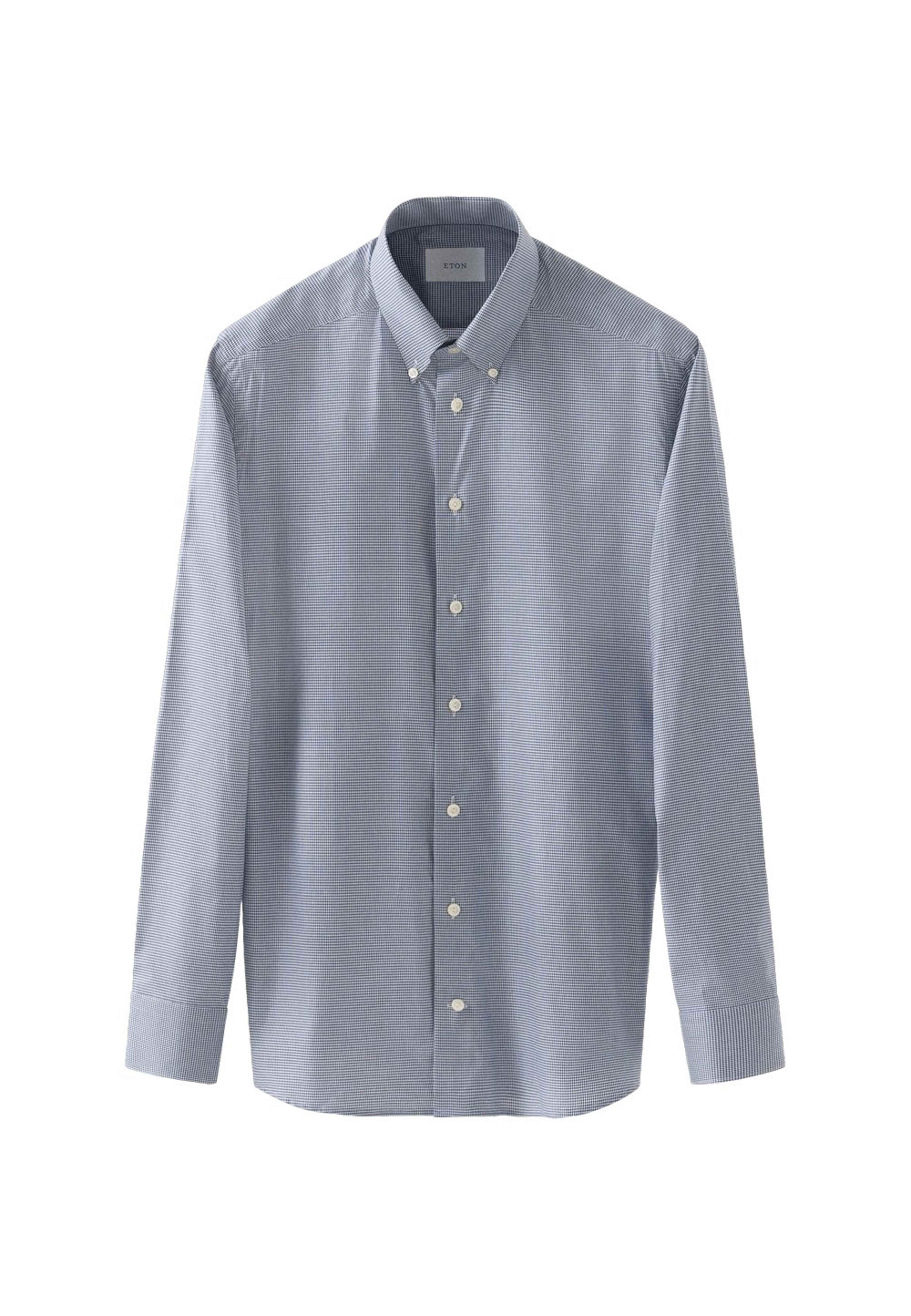 Rutig Skjorta I Signature Oxford Contemporary Fit