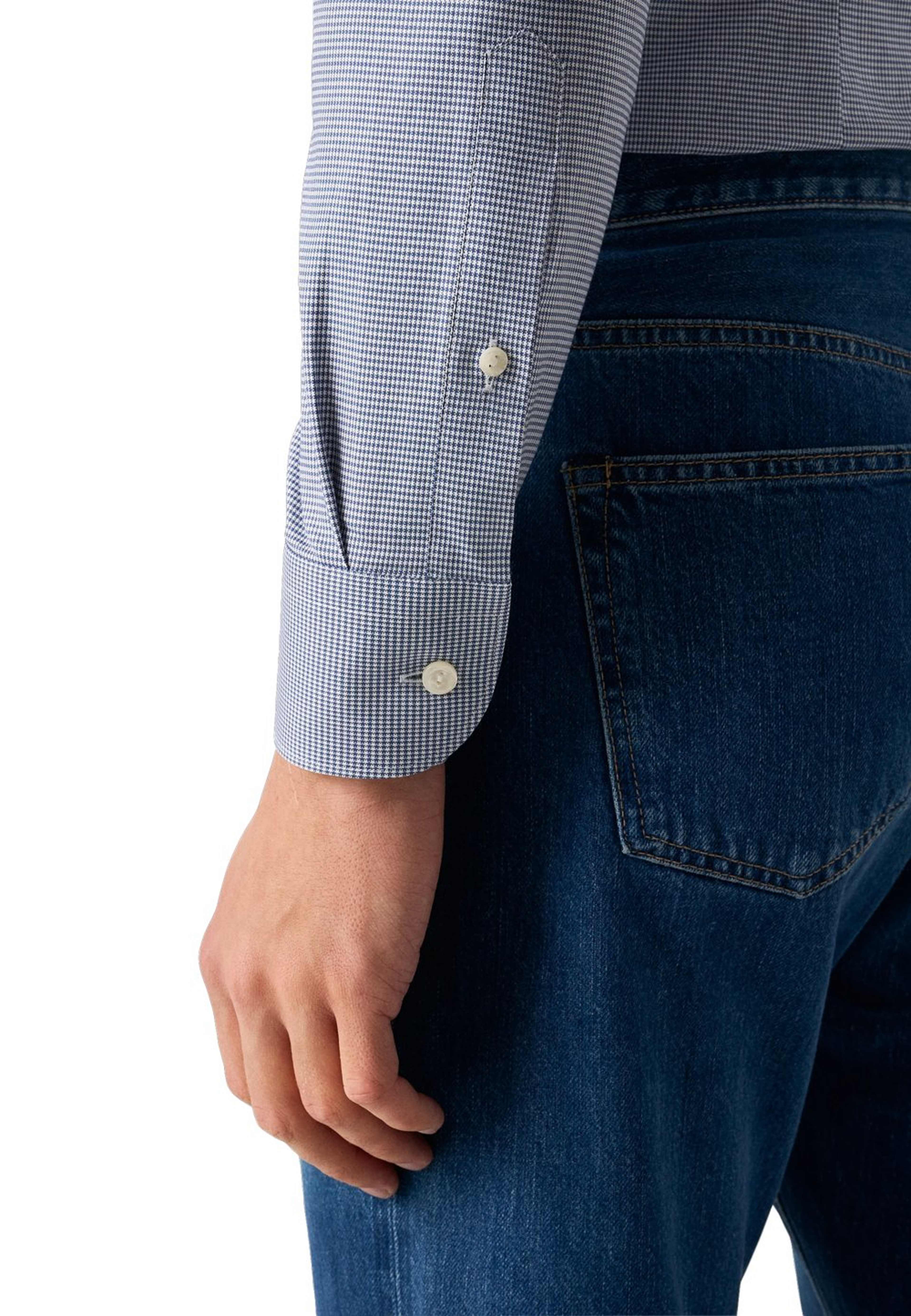 Rutig Skjorta I Signature Oxford Contemporary Fit