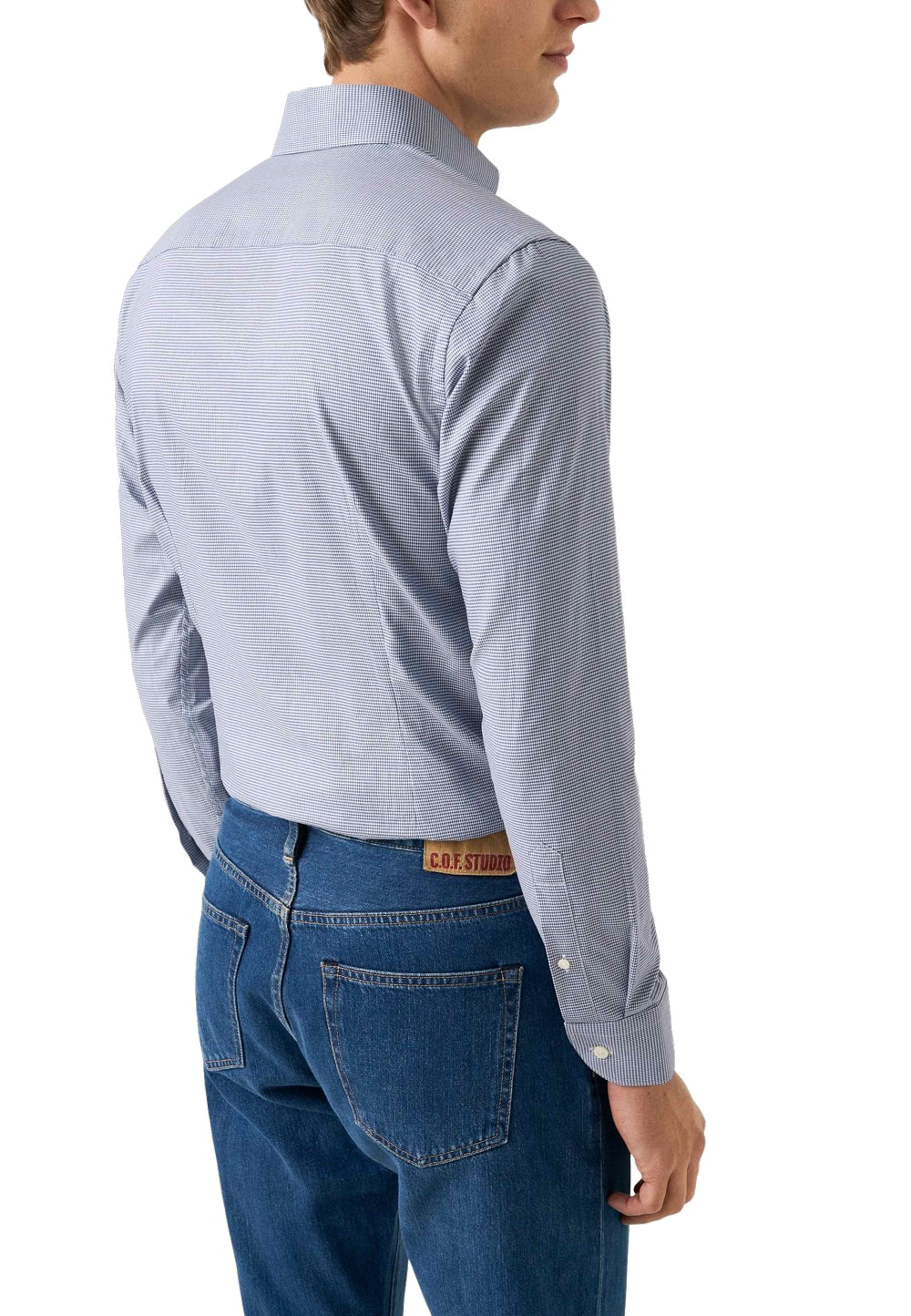 Rutig Skjorta I Signature Oxford Contemporary Fit