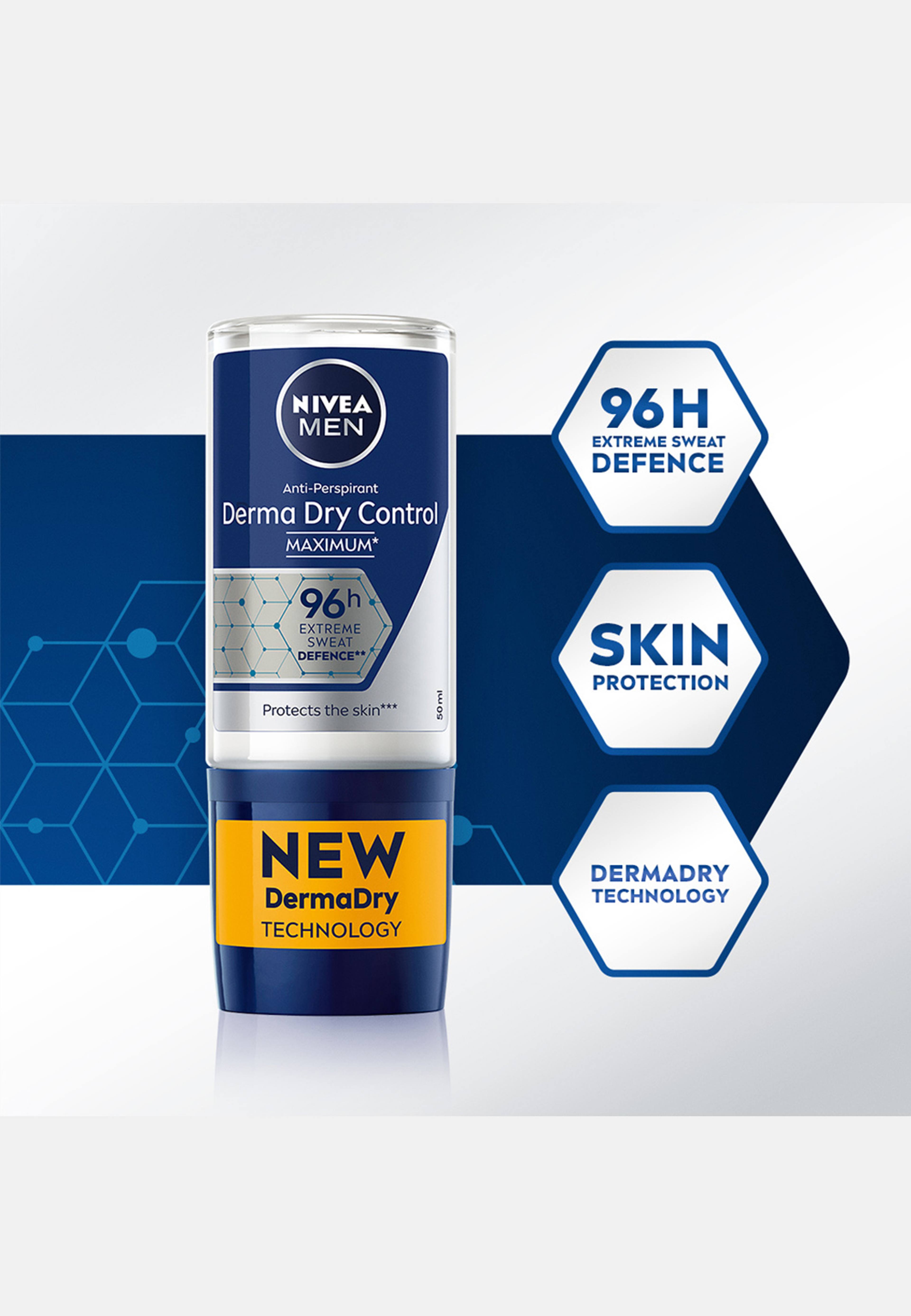 Antiperspirant Deo Derma Dry Control Male Roll-on 50 ml NIVEA MEN