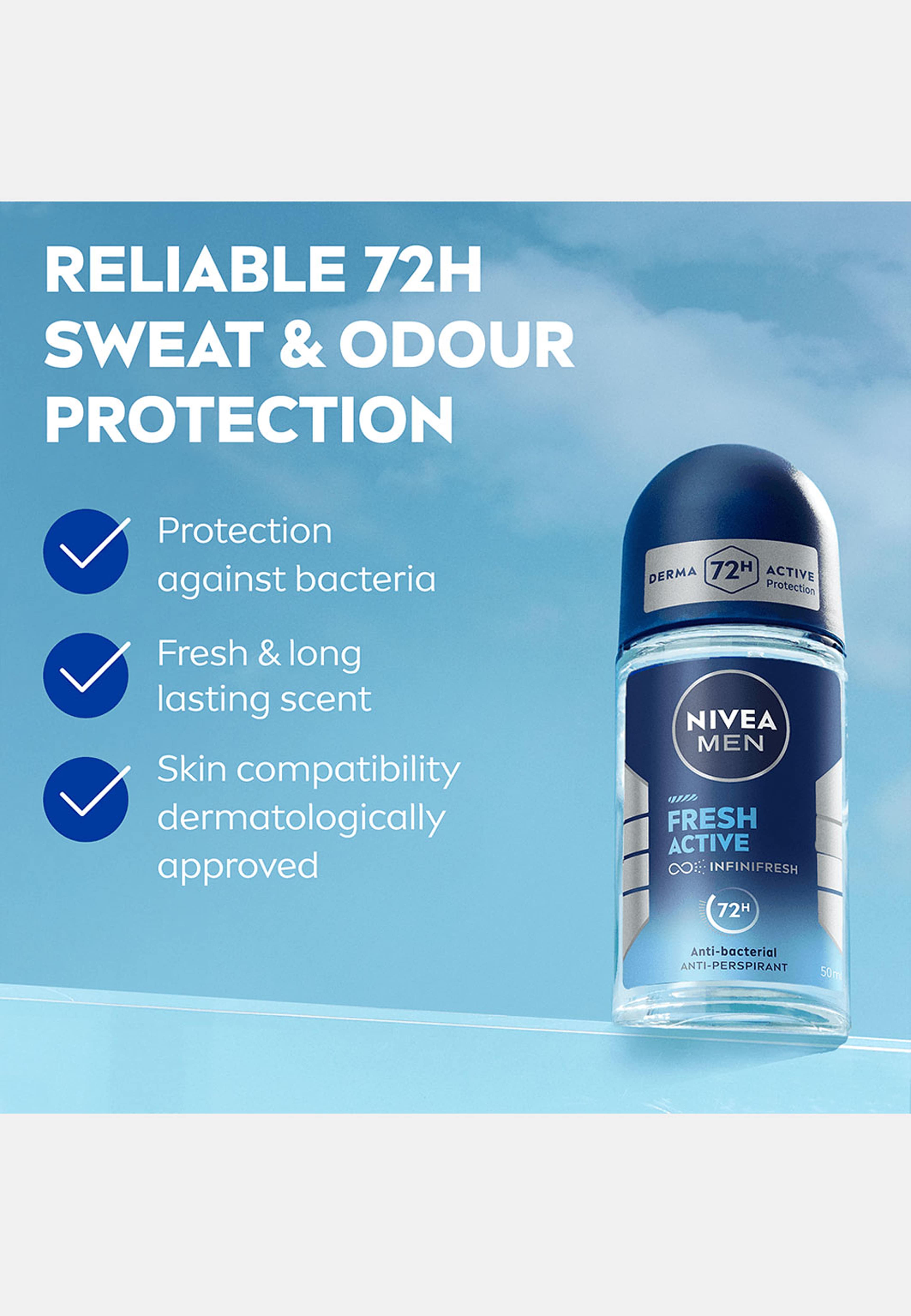 Antiperspirant Deo Fresh Active Roll On 50 ml NIVEA MEN