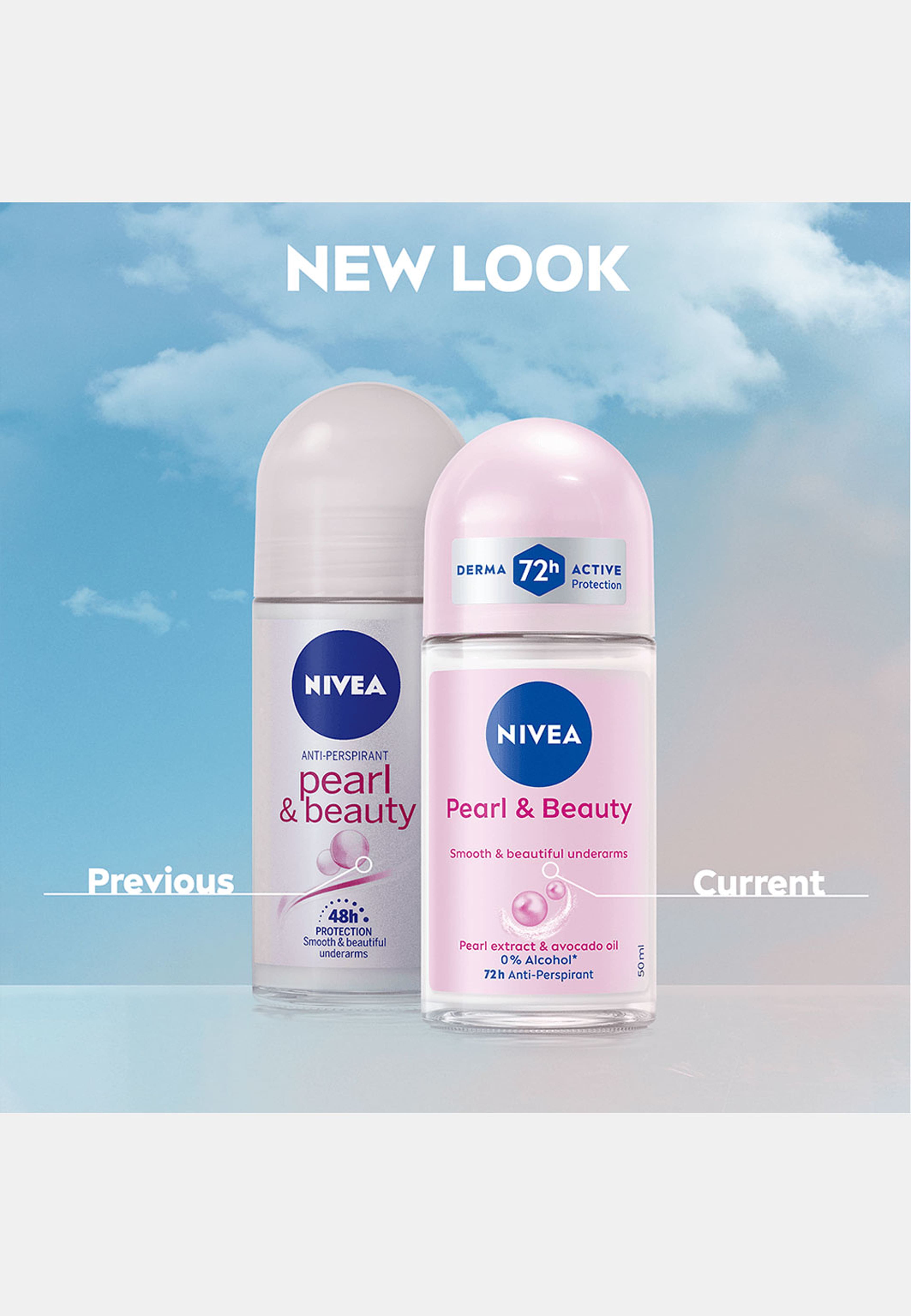 Antiperspirant Deo Pearl & Beauty Roll On 50 ml NIVEA