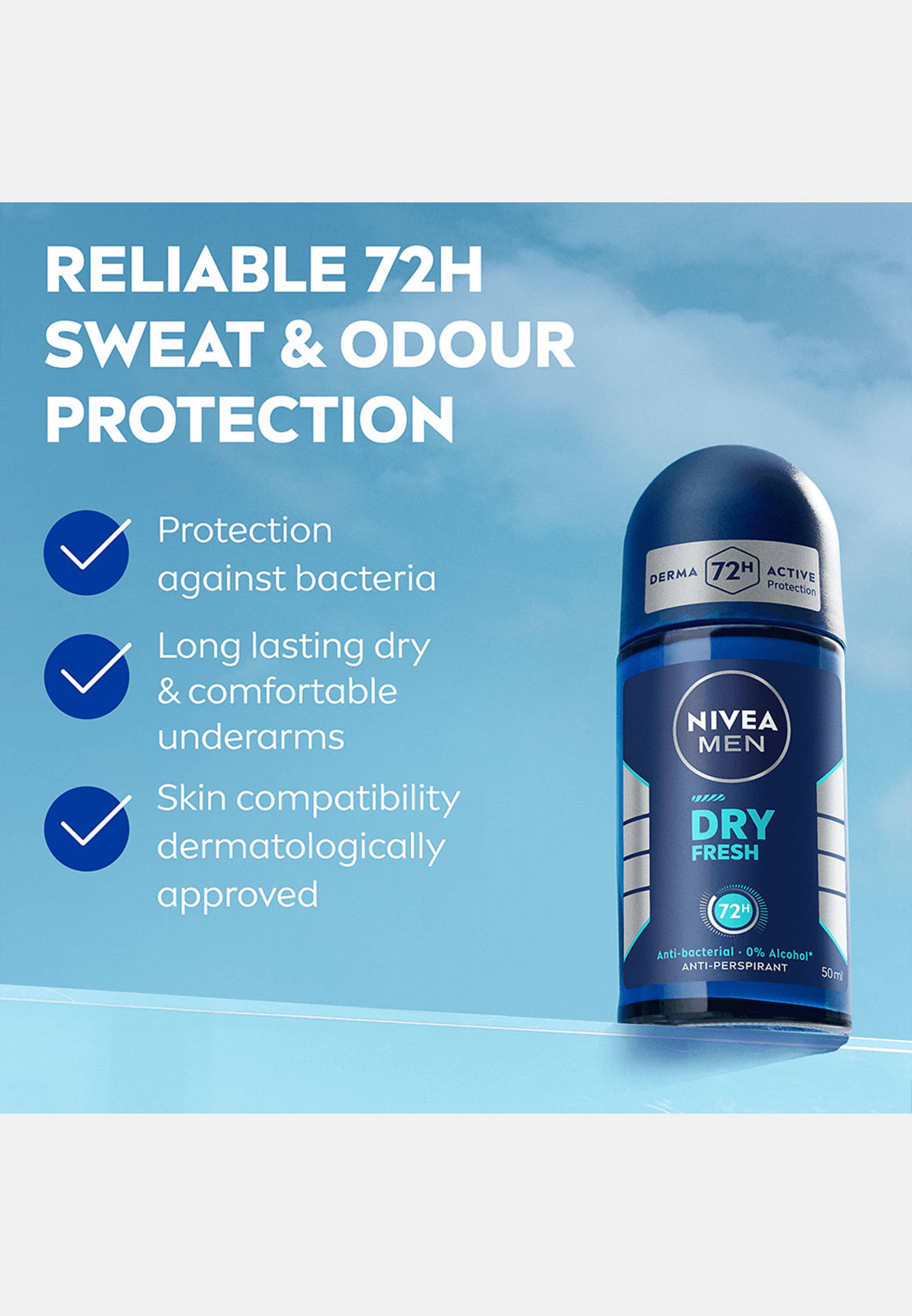 Antiperspirant Deo Dry Fresh Roll On 50 ml NIVEA MEN