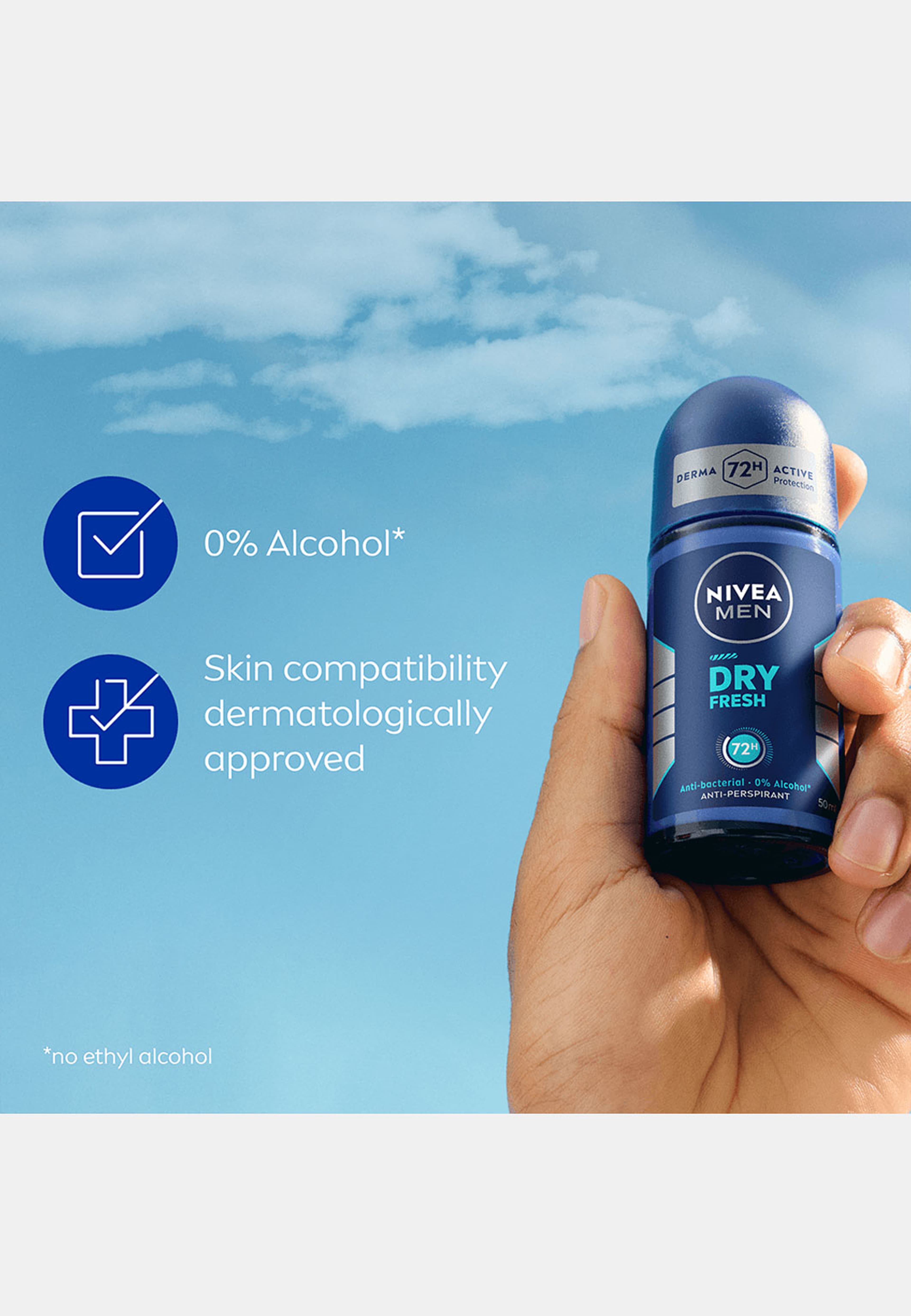 Antiperspirant Deo Dry Fresh Roll On 50 ml NIVEA MEN