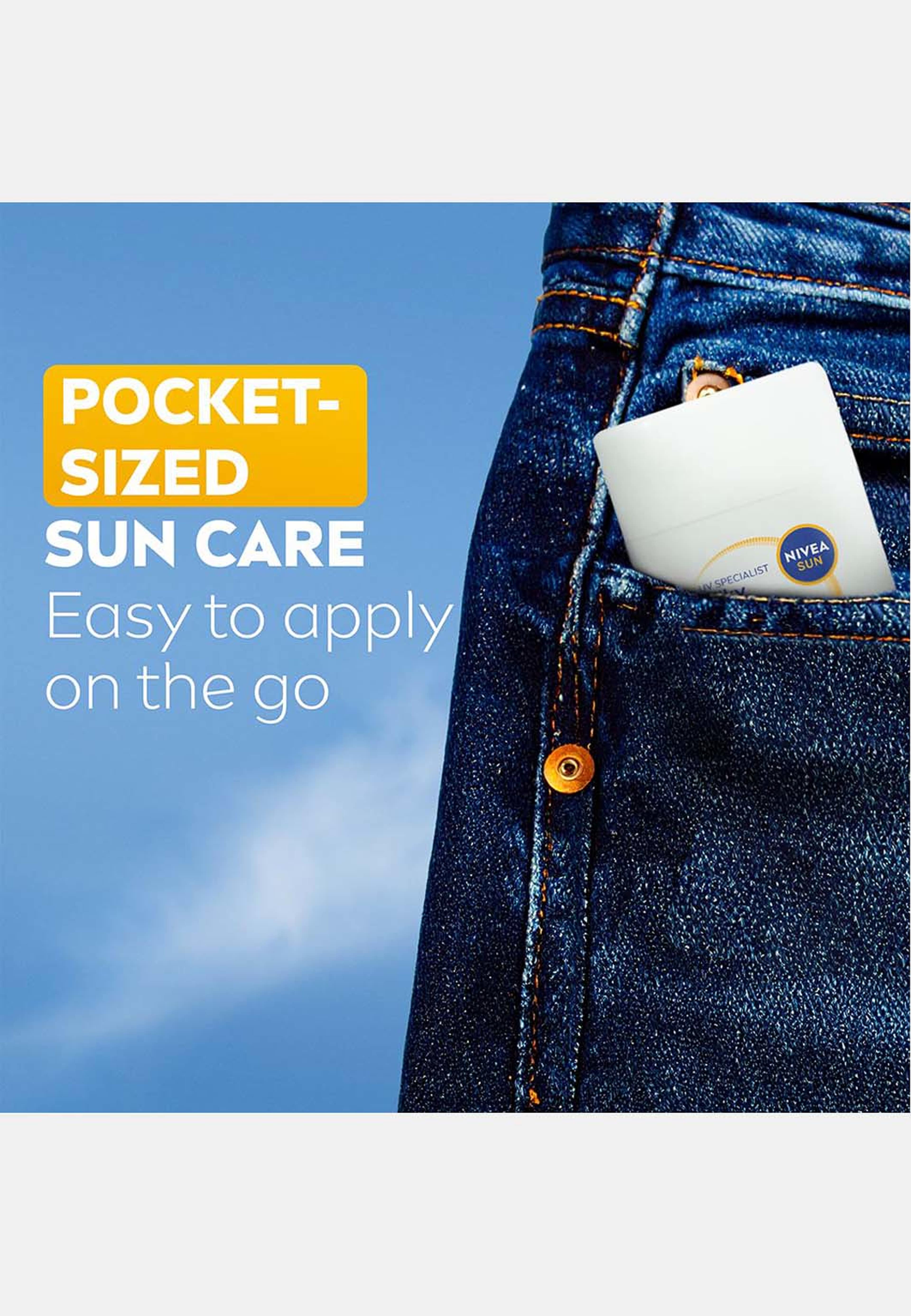 Solskydd UV Face Specialist Silky UV Stick SPF50+, från NIVEA. Klicka för att öppna bilden i stort format