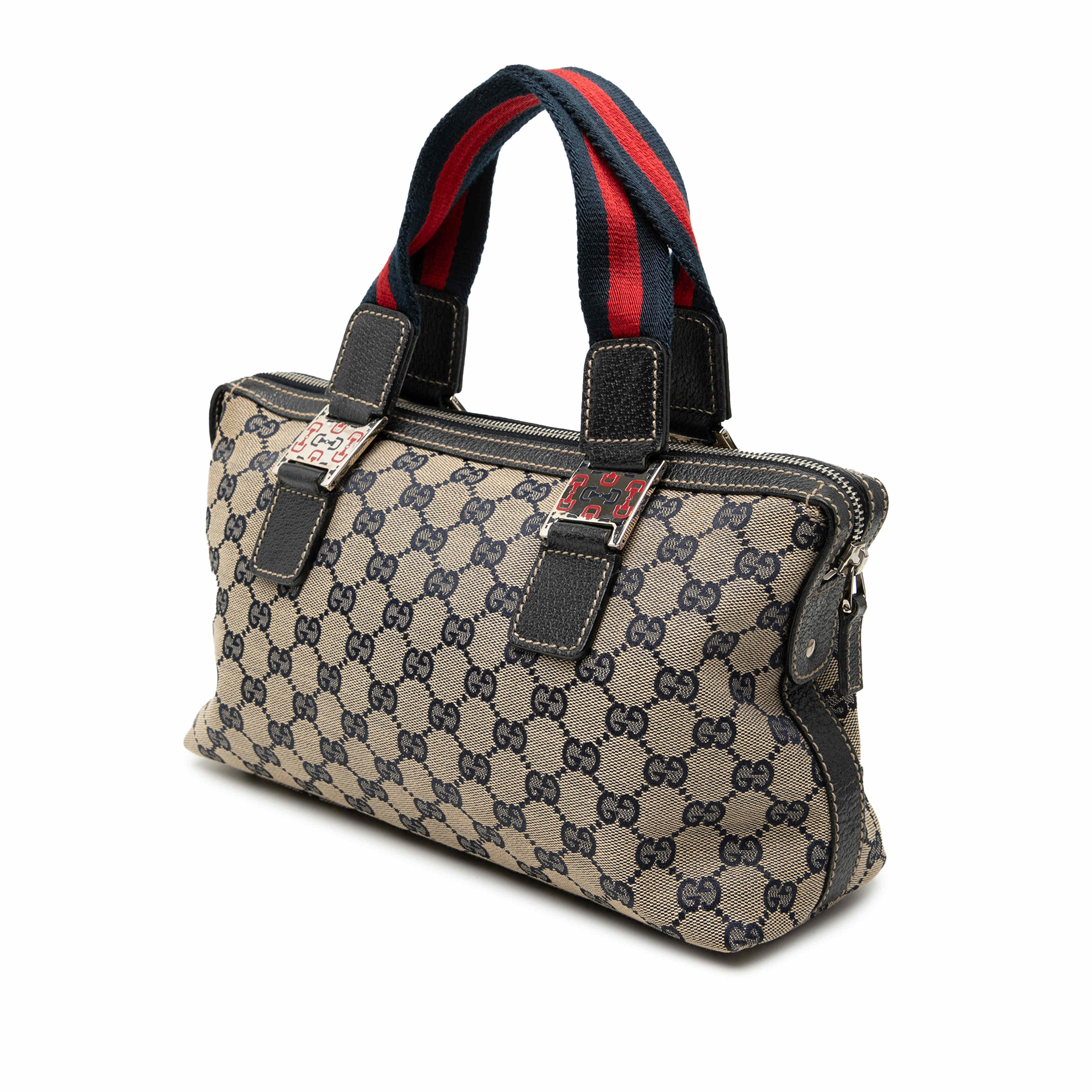 Gucci Gg Canvas Web Pop Handbag, från Luxclusif, i färgen beige. Klicka för att öppna bilden i stort format