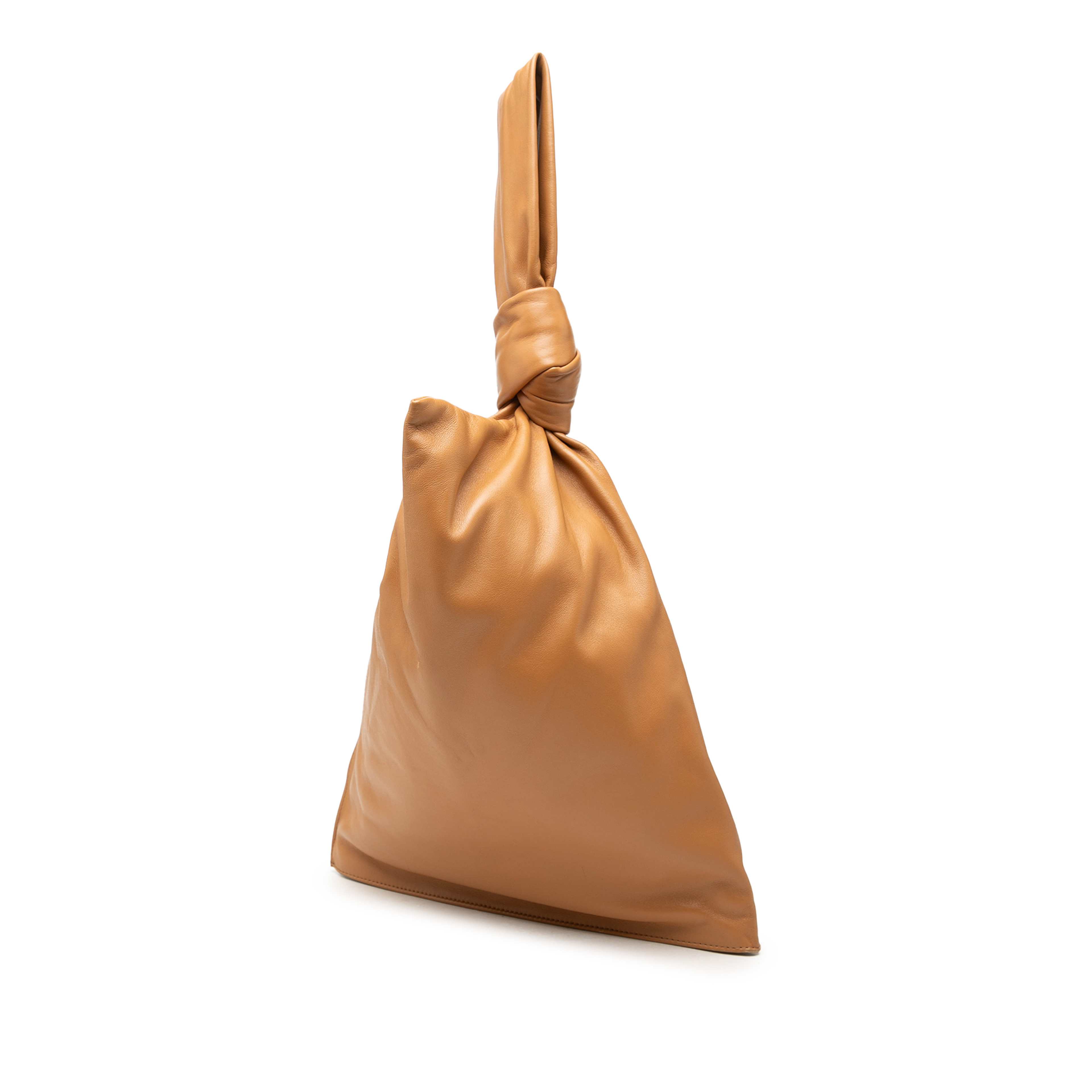 Bottega Veneta Nappa Bv Twist Handbag, från Luxclusif, i färgen brun. Klicka för att öppna bilden i stort format