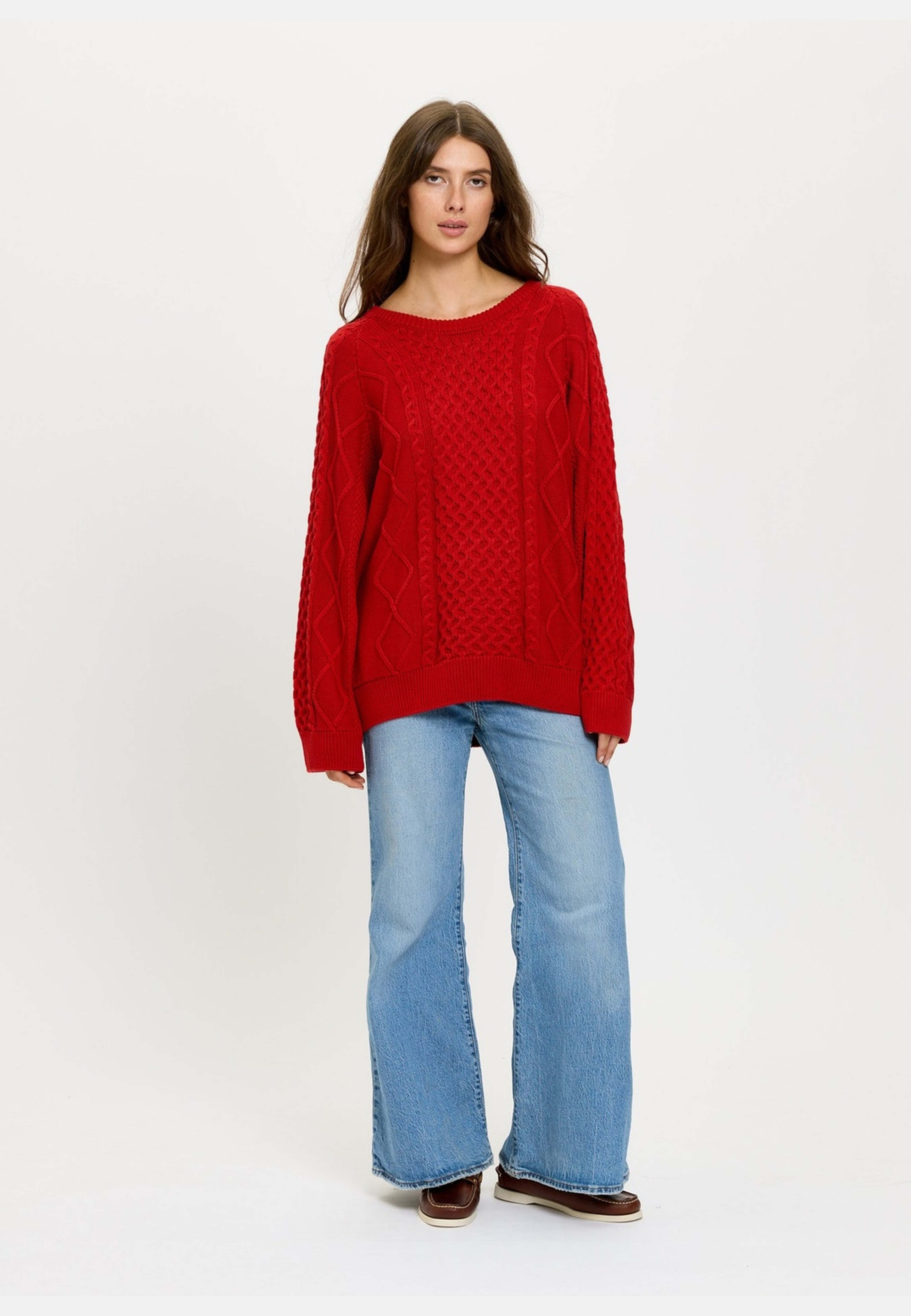 Fender Stickad Tröja Röd, från emmamalena, i färgen röd. Klicka för att öppna bilden i stort format