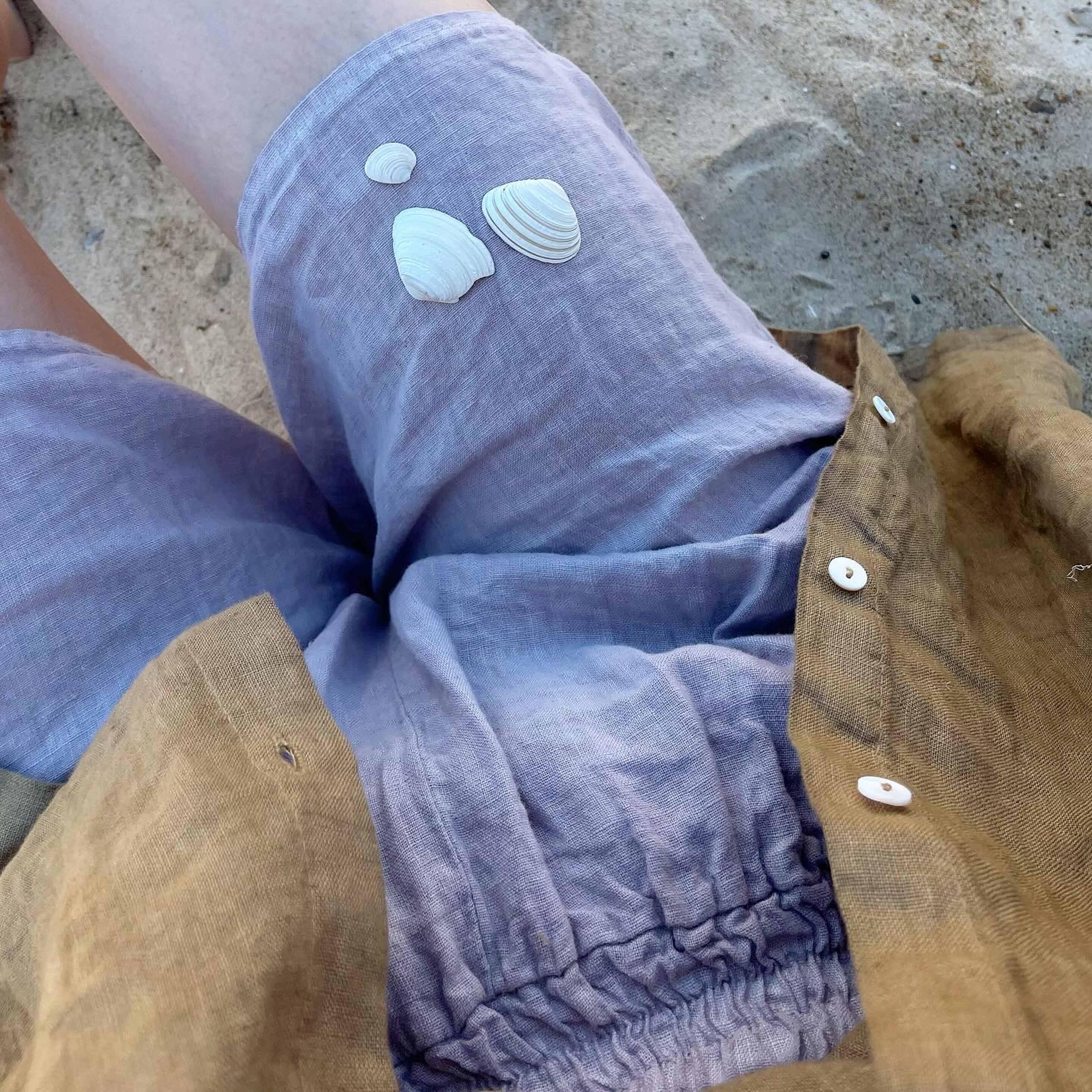 Tracy, Shorts, Linen - Dust Lavender
