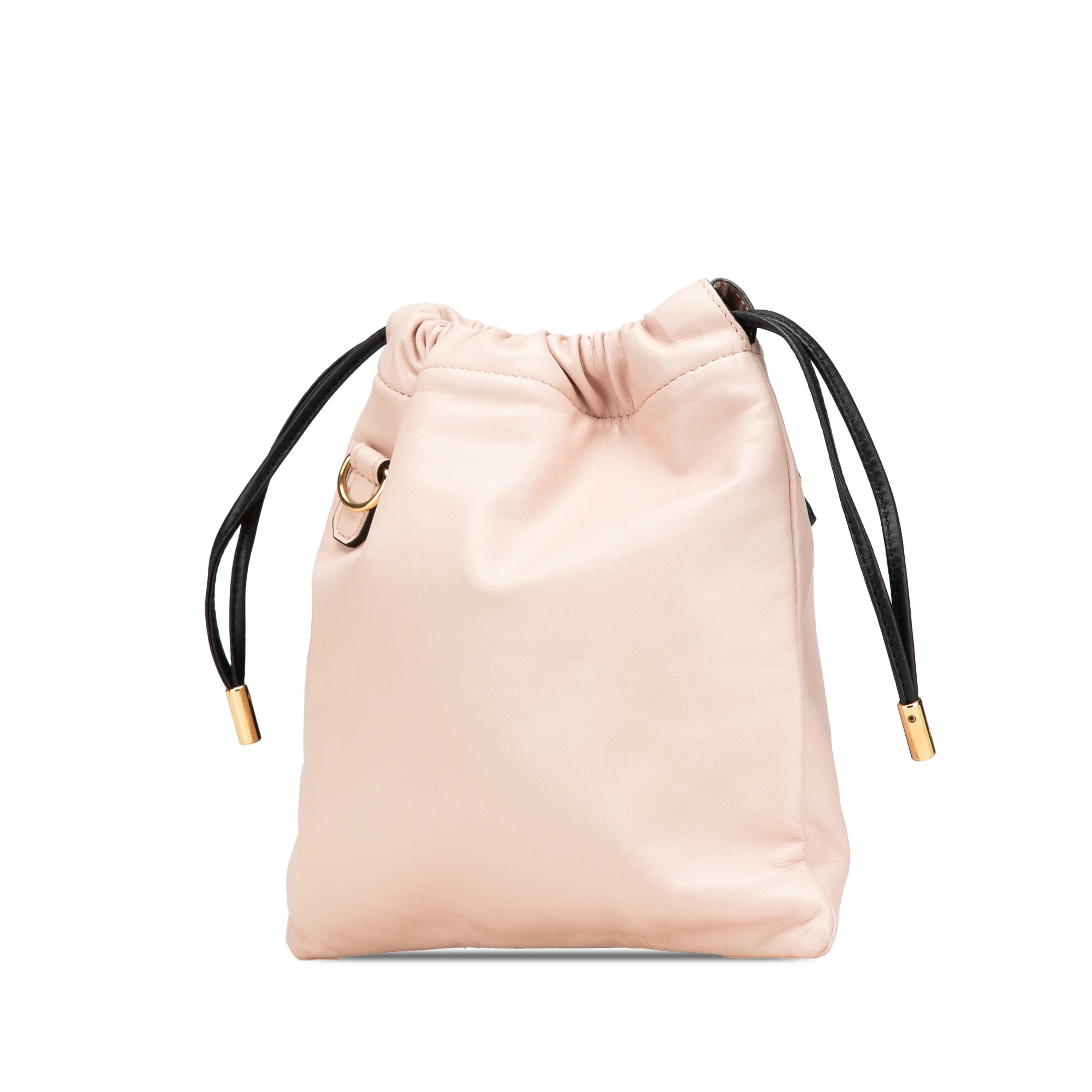 Fendi Small Leather Logo Drawstring Crossbody