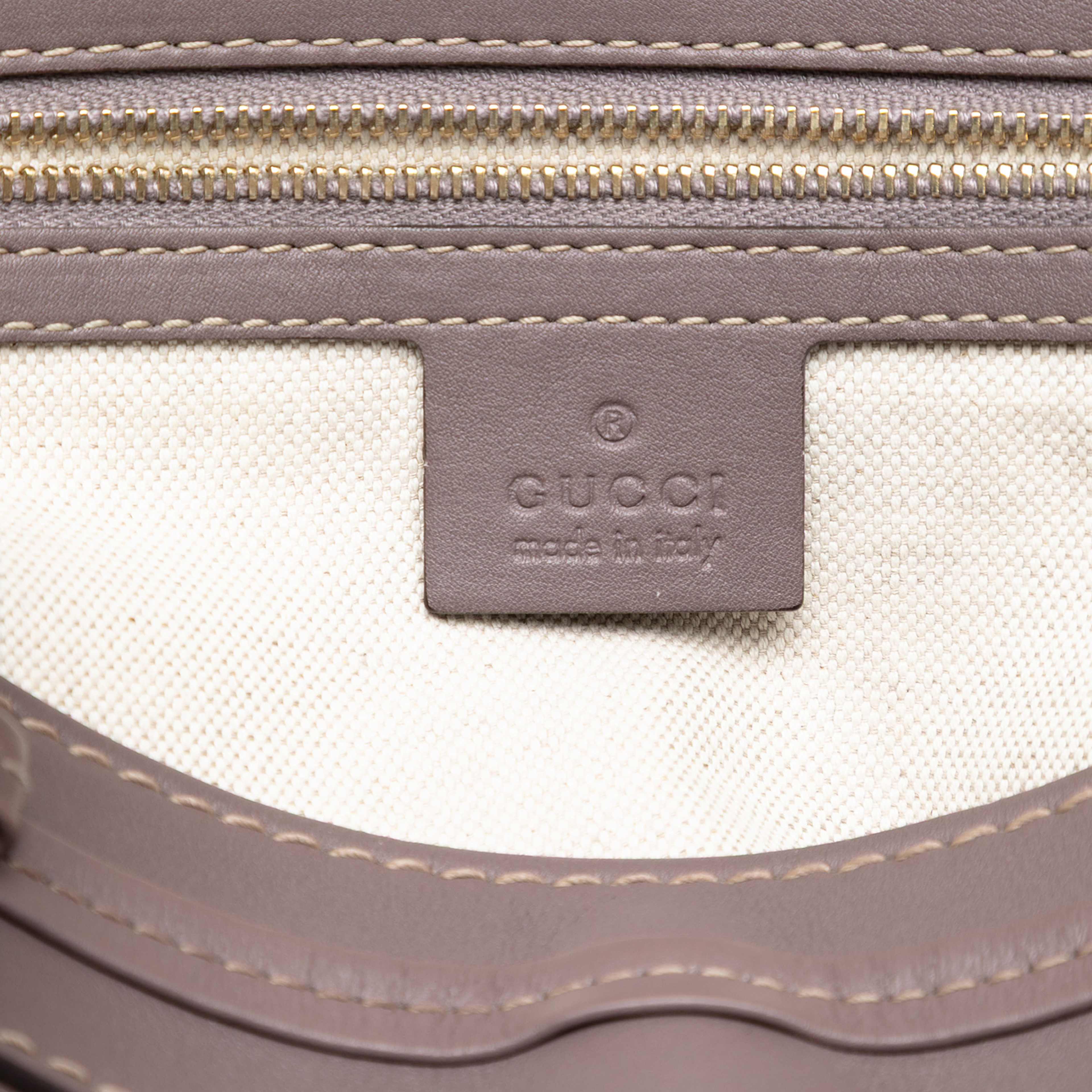 Gucci Guccissima Mayfair Tote, från Luxclusif, i färgen purple. Klicka för att öppna bilden i stort format