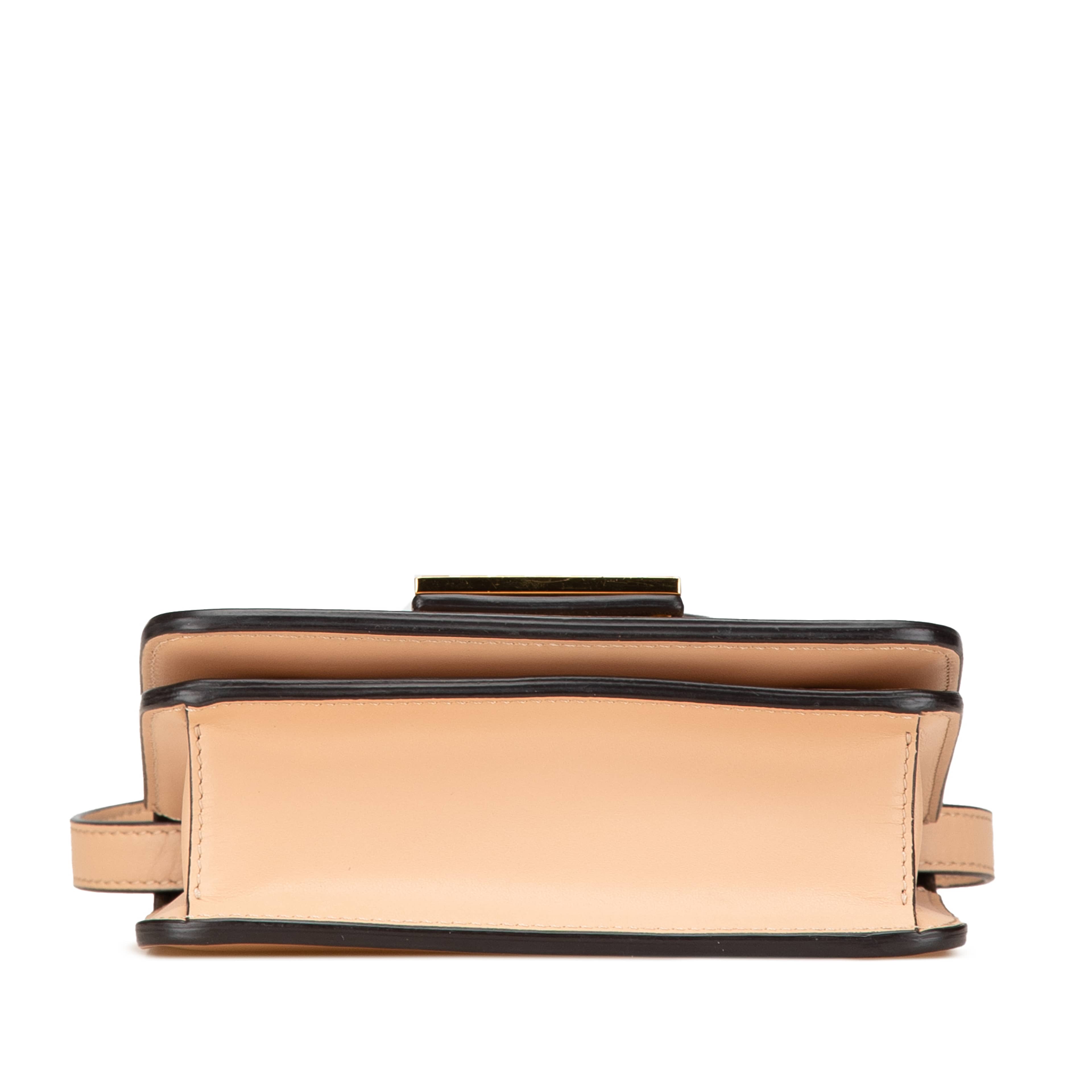 Fendi Leather Crystal Fab Crossbody