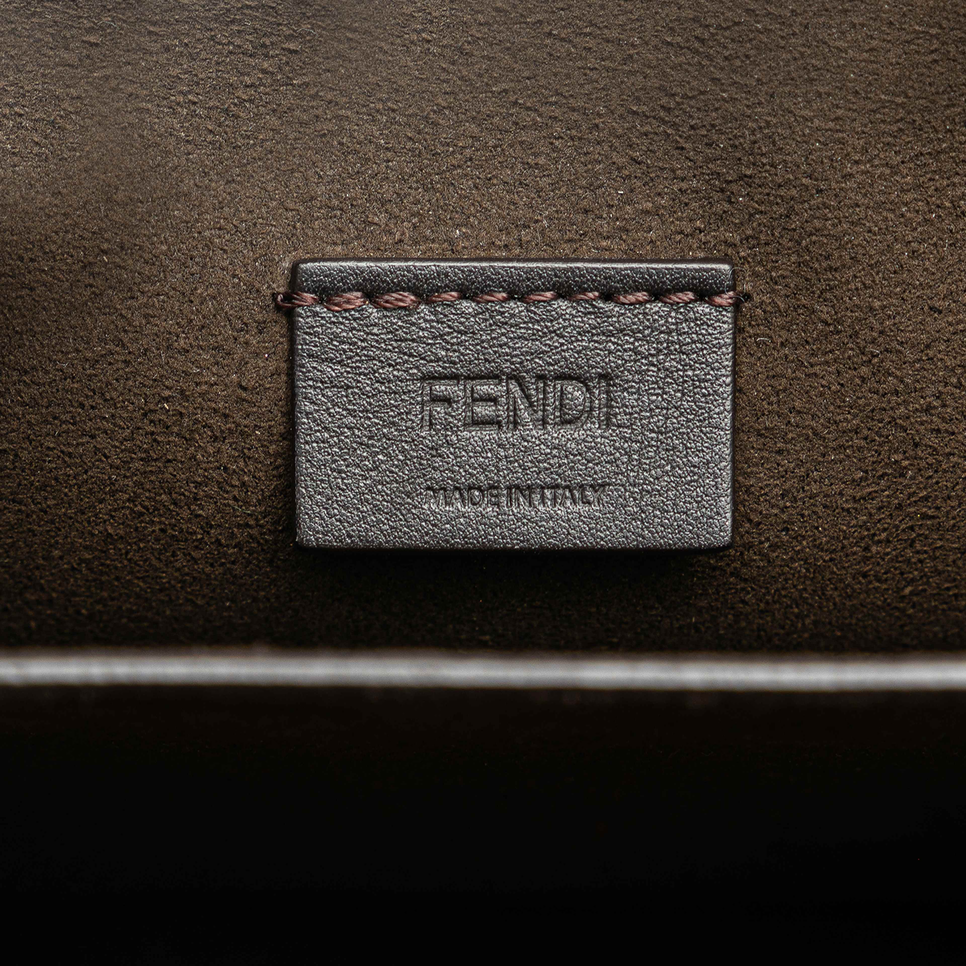 Fendi Leather Crystal Fab Crossbody