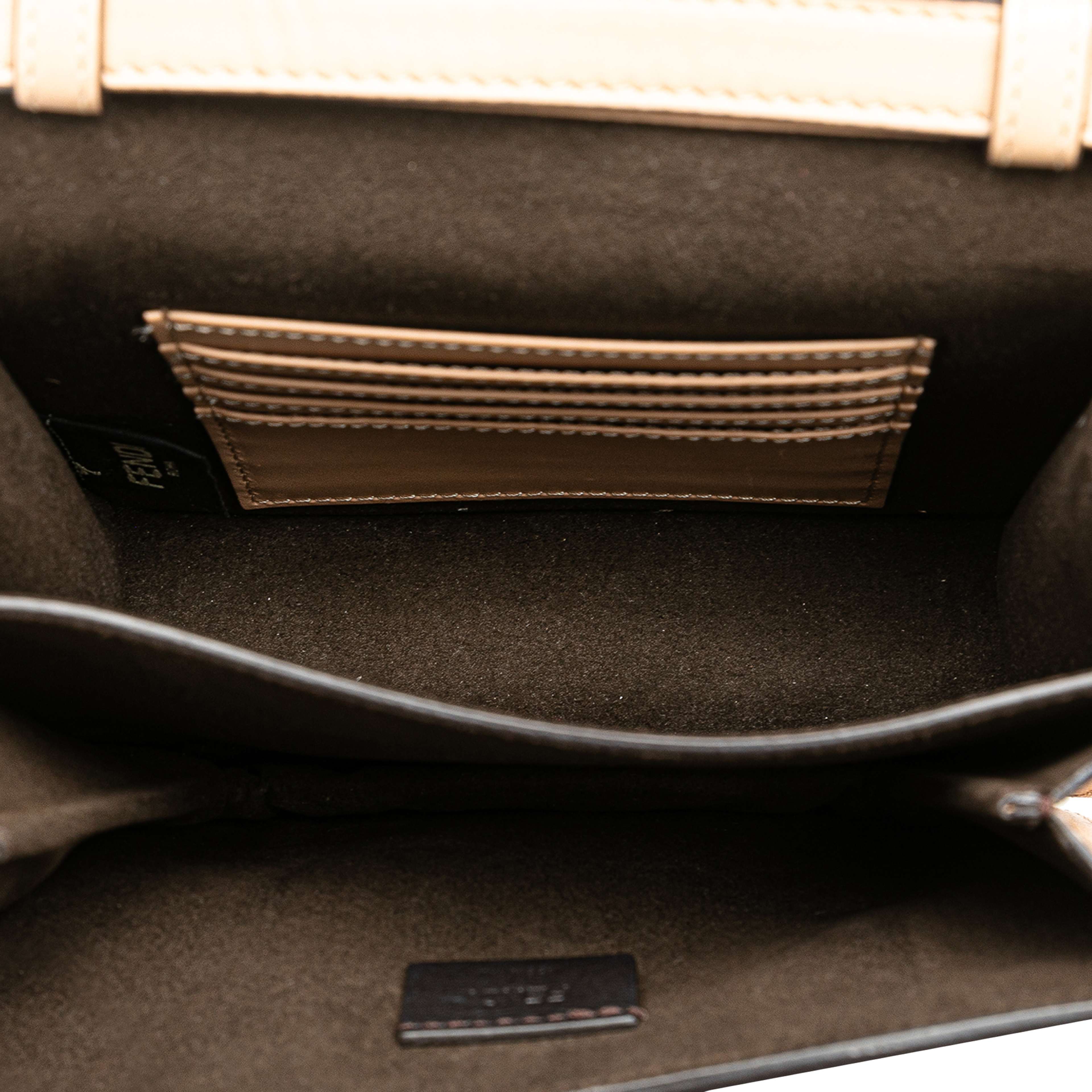 Fendi Leather Crystal Fab Crossbody