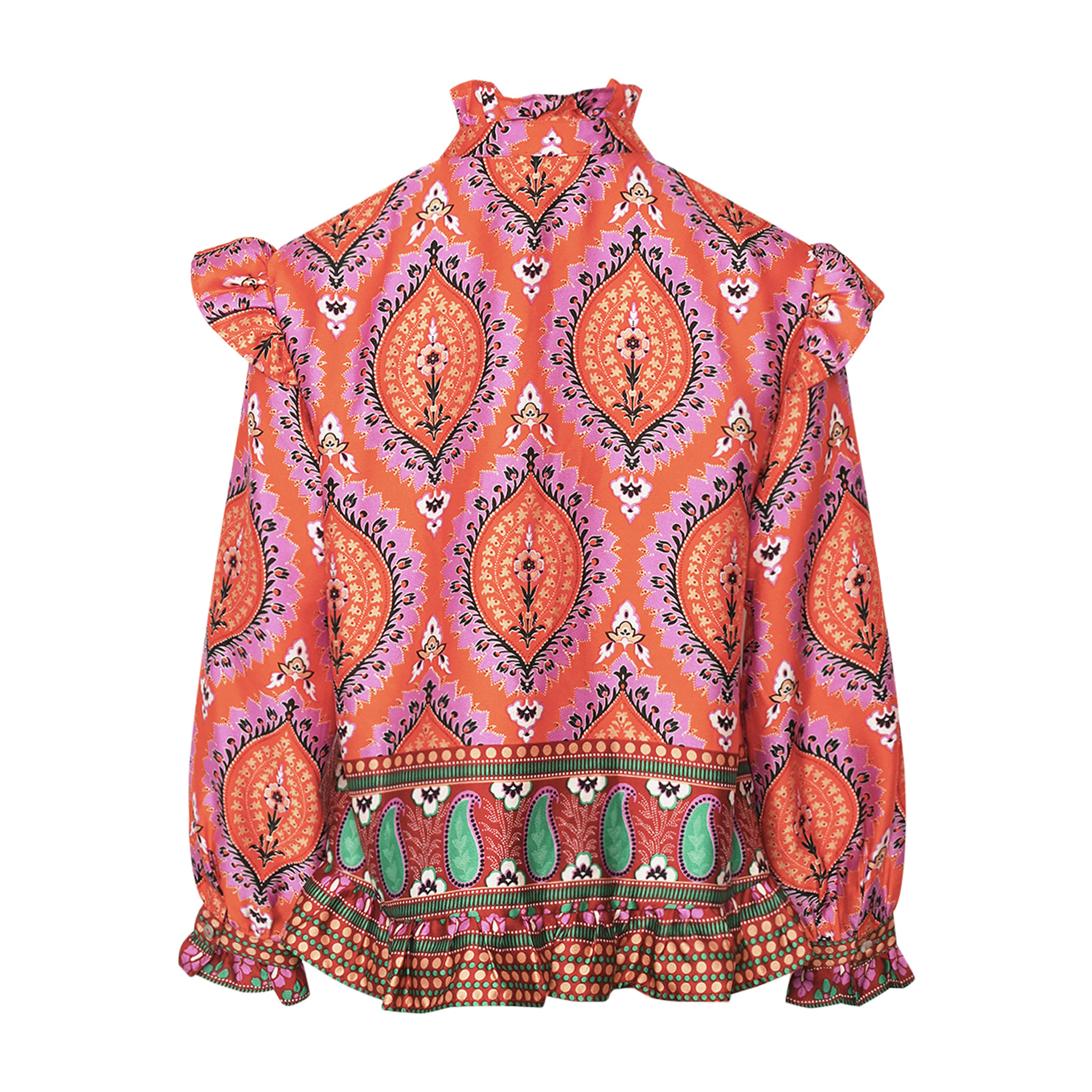 Reno Blouse - Trisha Blue Print