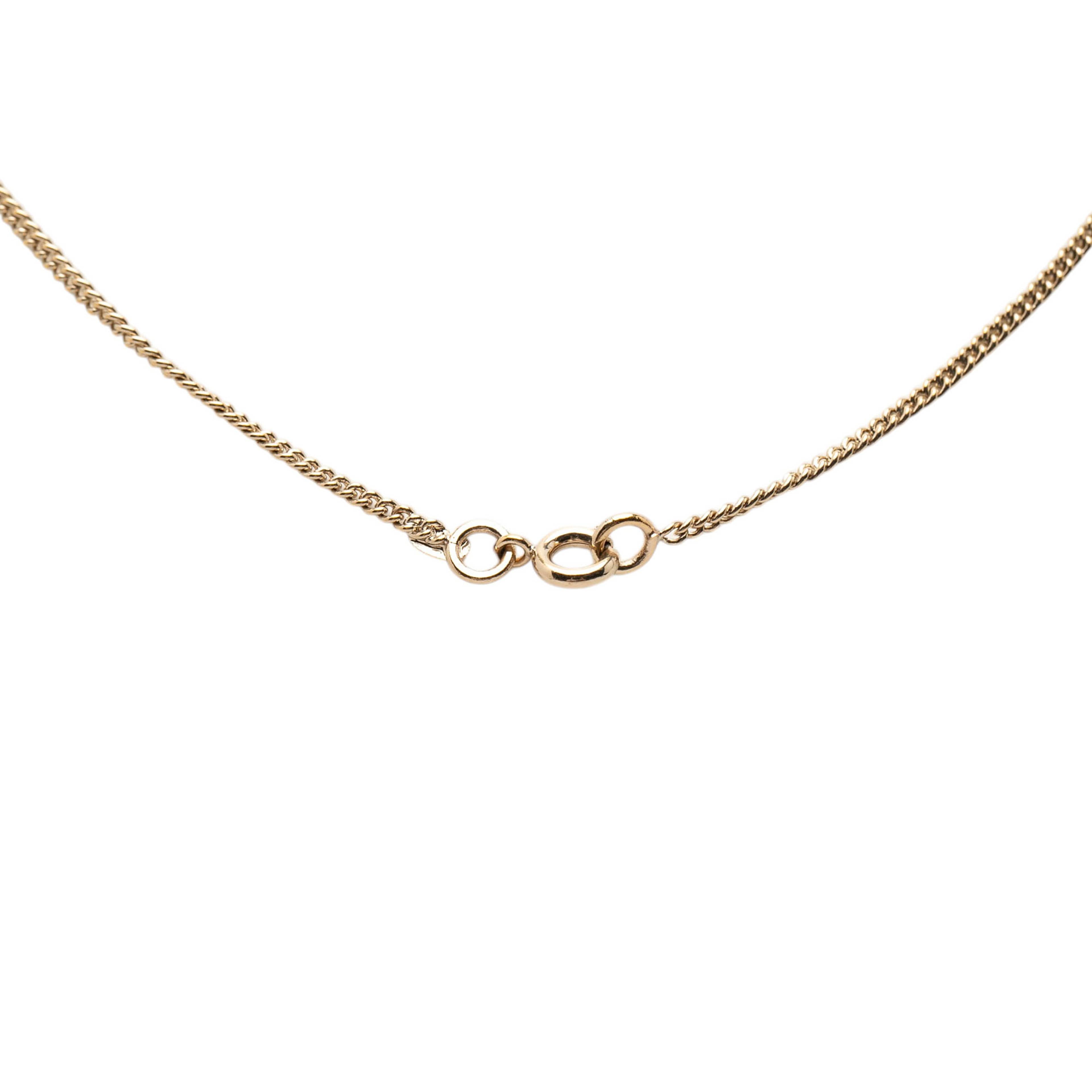 Chanel Gold Plated No 5 Perfume Bottle And Cc Pendant Necklace, från Luxclusif, i färgen gold. Klicka för att öppna bilden i stort format