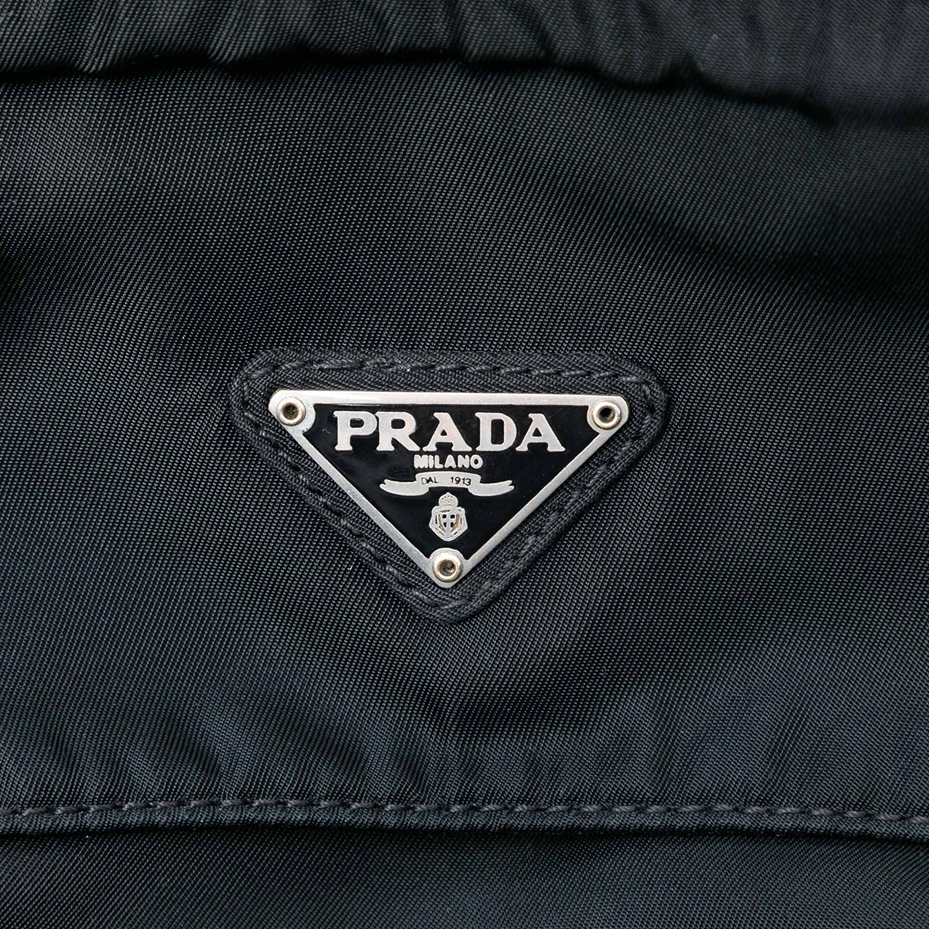 Prada Mini Tessuto Backpack, från Luxclusif, i färgen black. Klicka för att öppna bilden i stort format