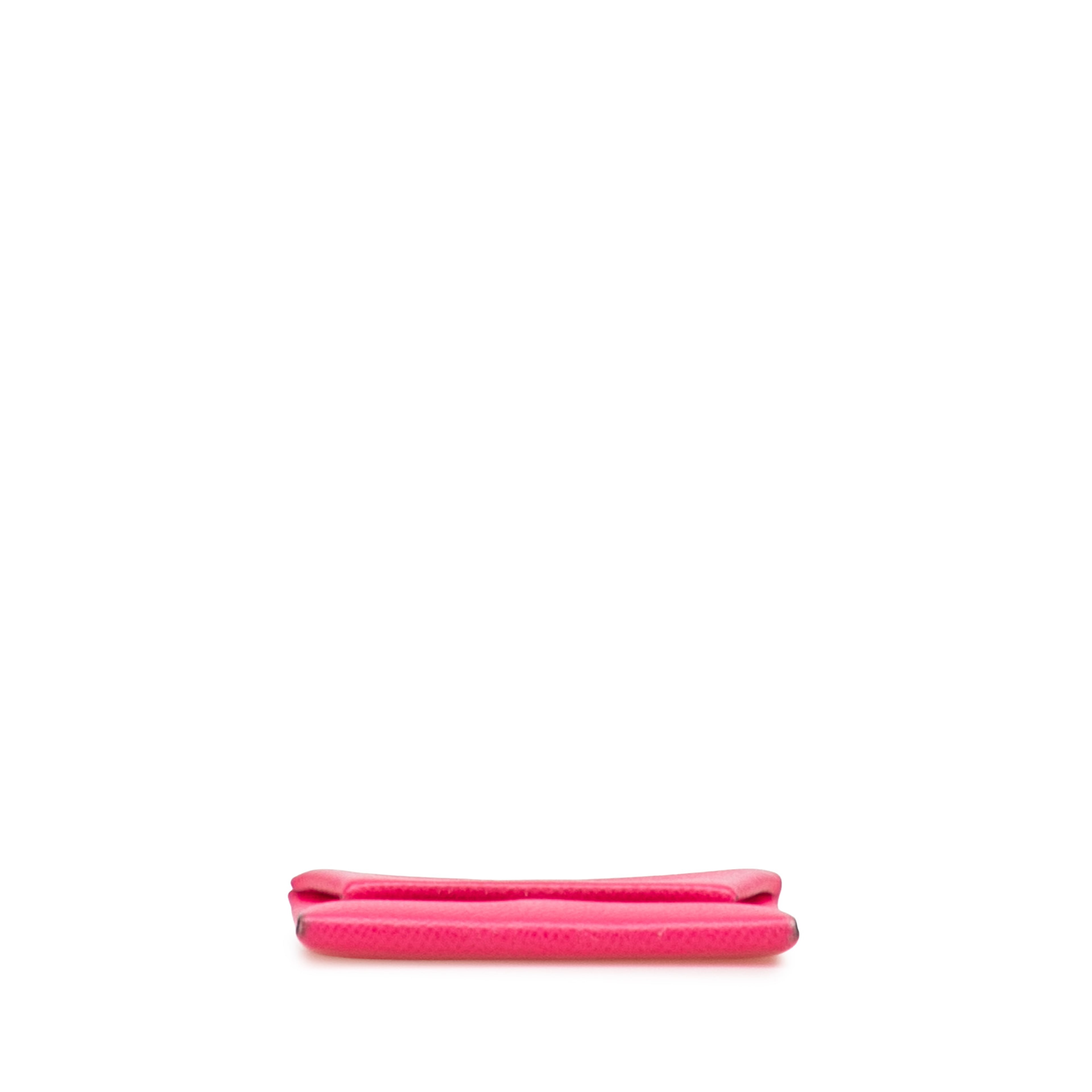 Hermès Epsom Bastia Coin Pouch, från Luxclusif, i färgen hot pink. Klicka för att öppna bilden i stort format
