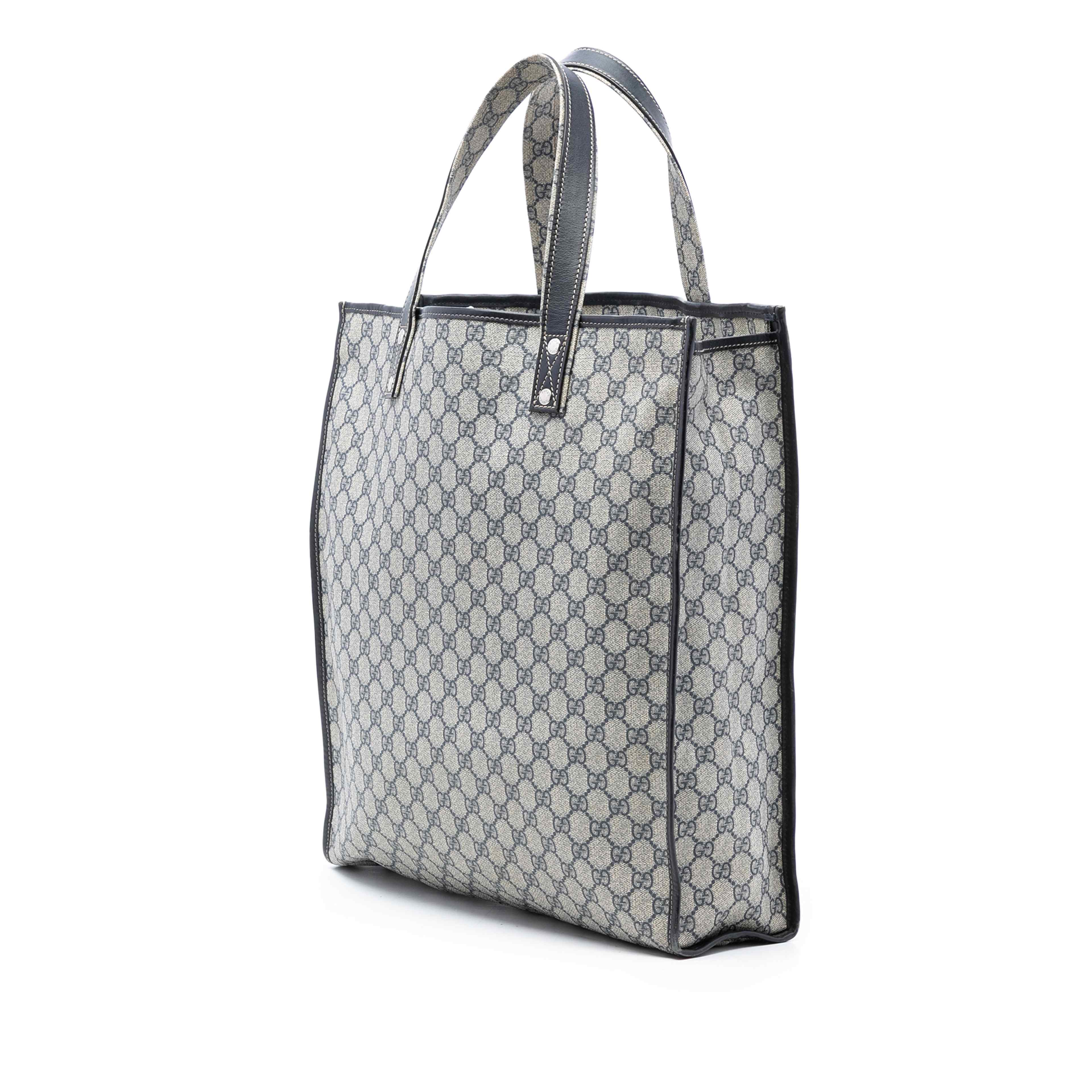 Gucci Gg Supreme Web Tote, från Luxclusif, i färgen beige. Klicka för att öppna bilden i stort format