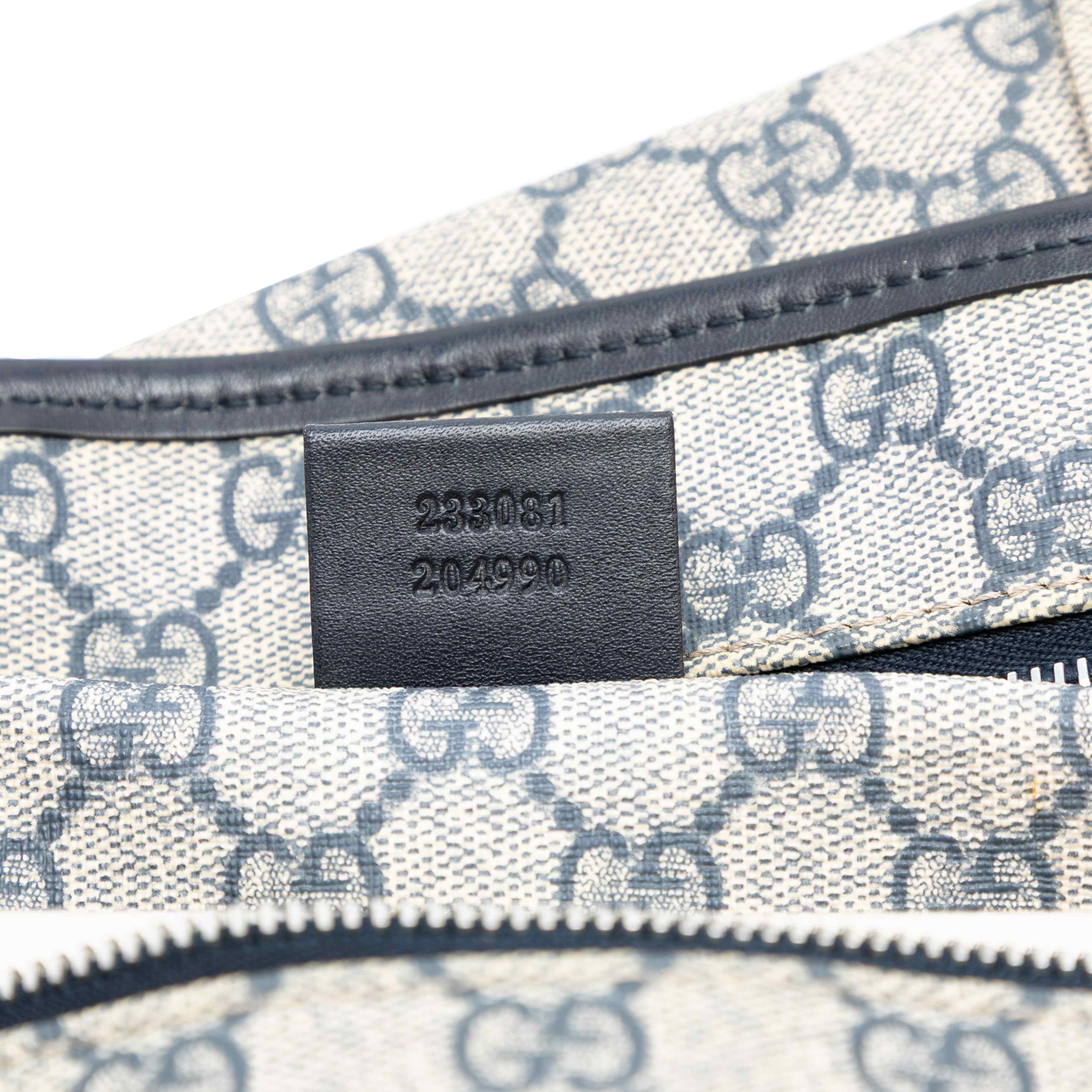 Gucci Gg Supreme Web Tote, från Luxclusif, i färgen beige. Klicka för att öppna bilden i stort format