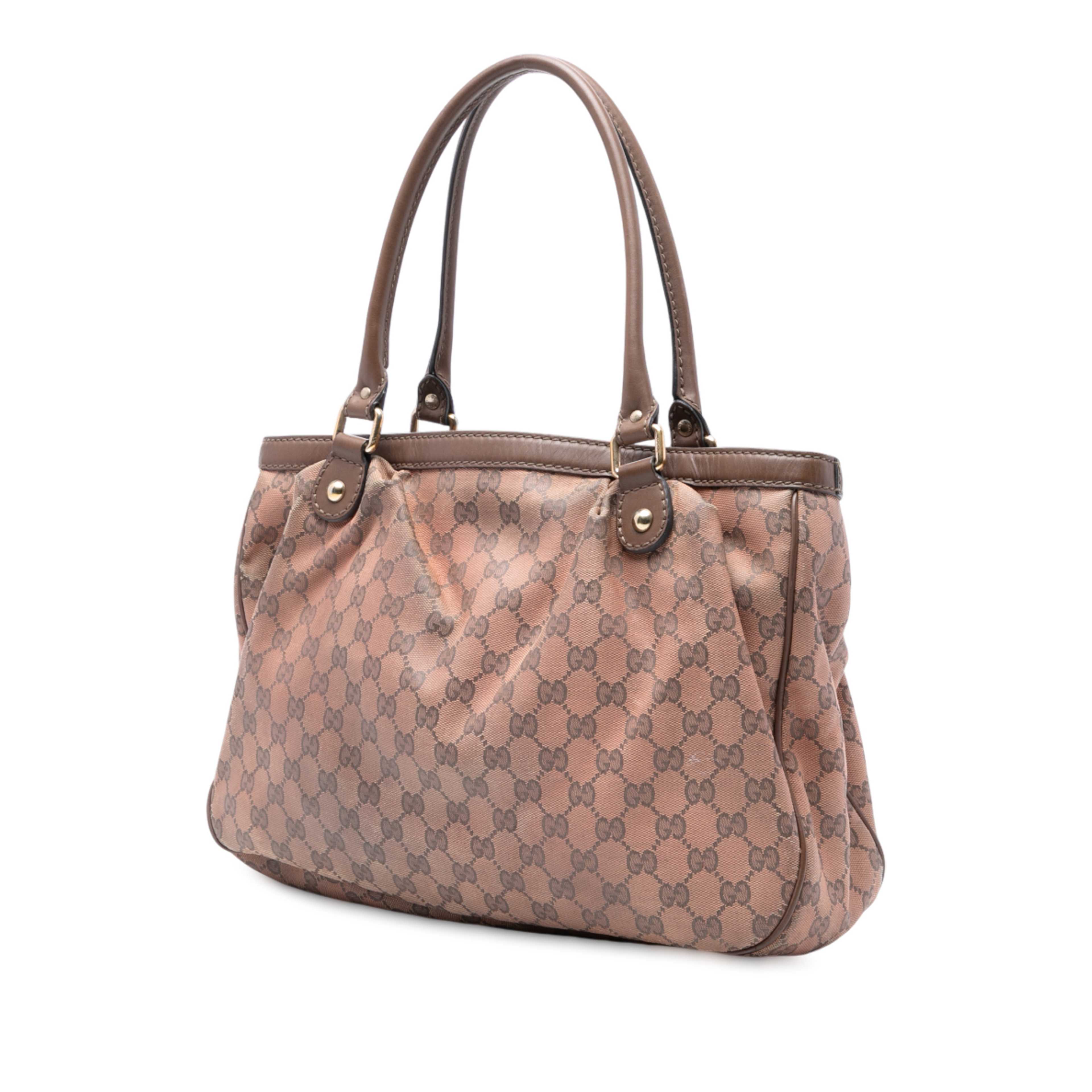 Gucci Gg Canvas Sukey Tote, från Luxclusif, i färgen brown. Klicka för att öppna bilden i stort format