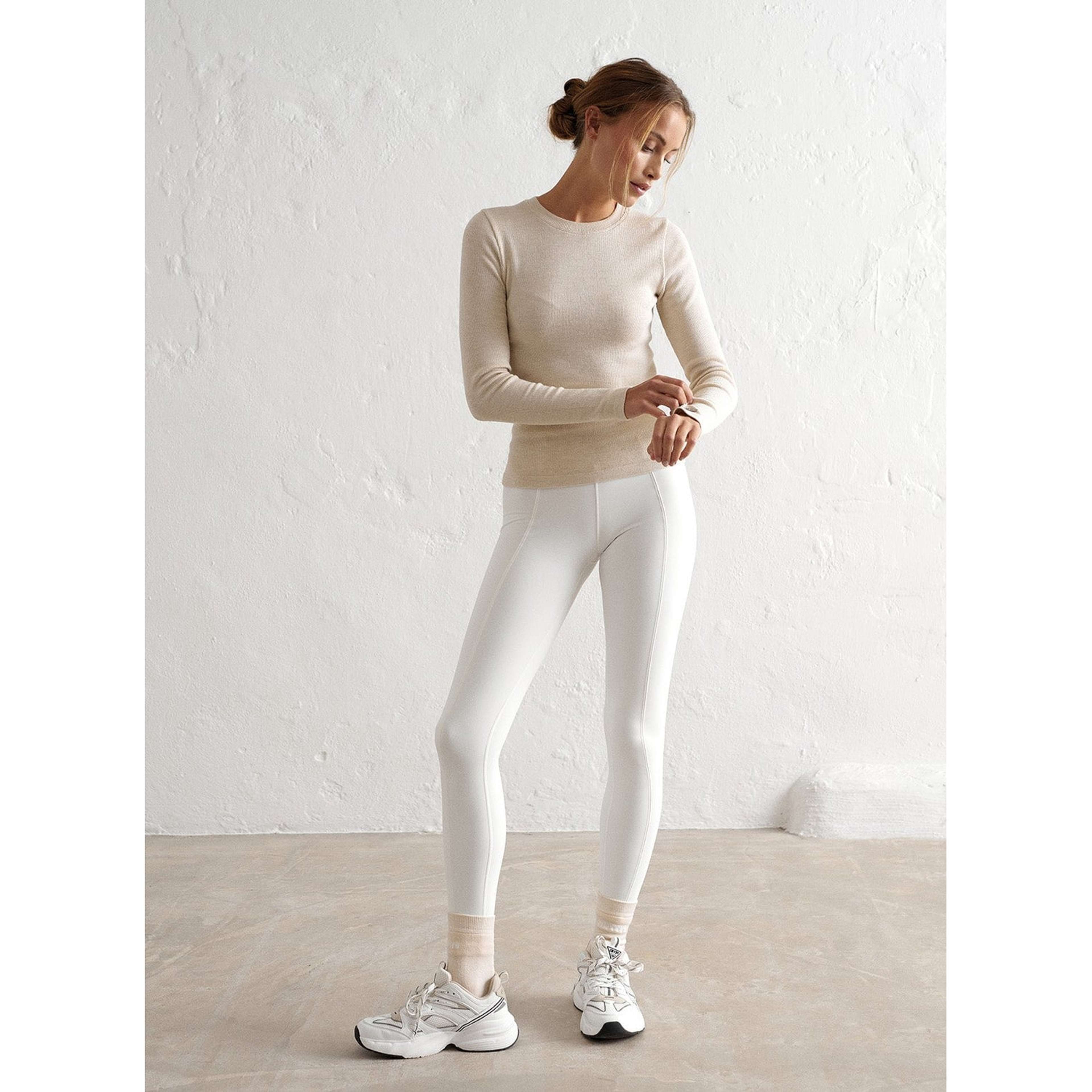 Café Au Lait Ribbed Wool Long Sleeve